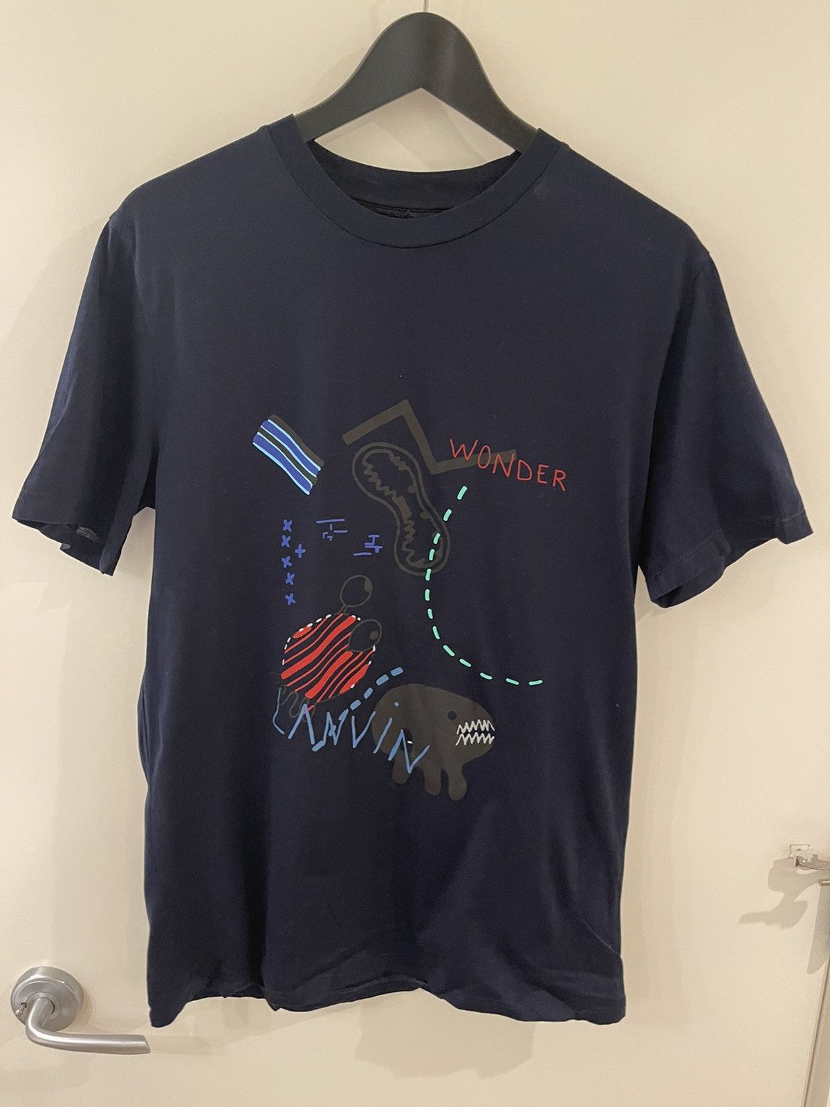 image of Lanvin Cute Monster T-Shirt in Navy, Men's (Size Small)