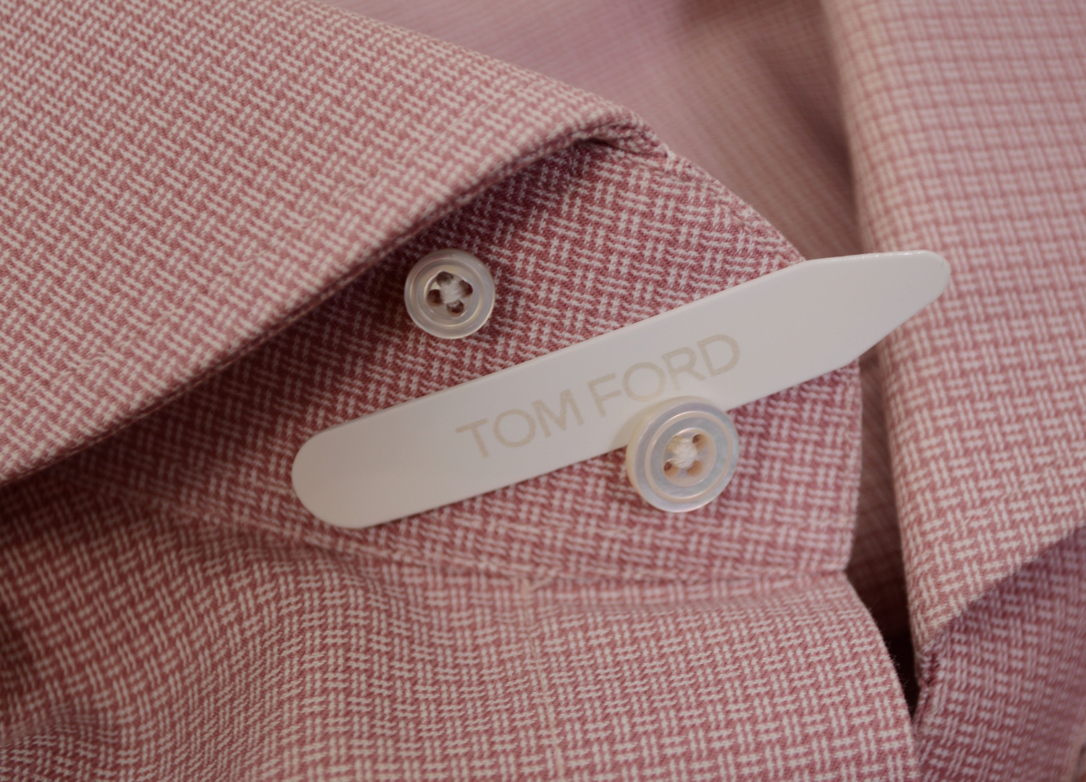 Tom Ford MTO Amazing Men's Tom Ford Shirt 48 Pink Cotton Italy Size US XXL / EU 58 / 5 - 7 Thumbnail