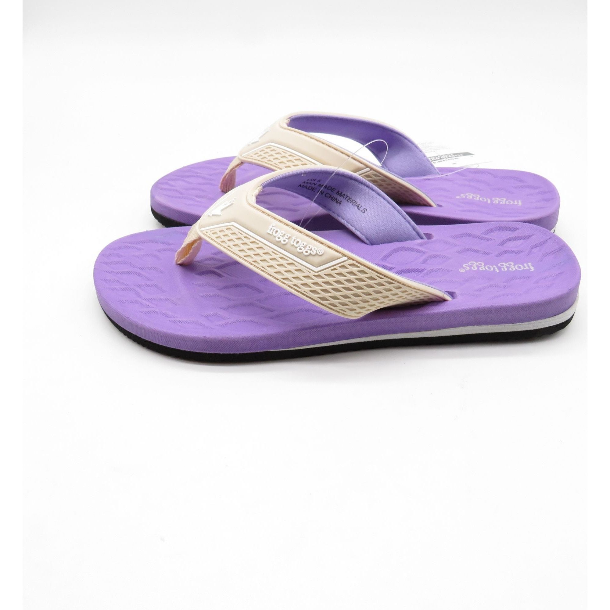 Other Frogg Toggs Womens Purple Beige Flip-Flops Size 5 With Textu Size US 5 / IT 35 - 3 Thumbnail