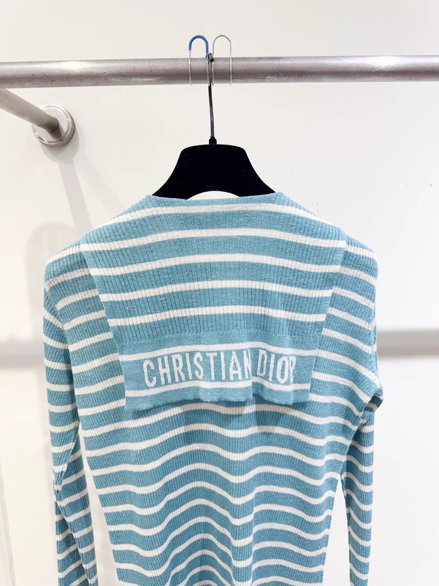 Dior Dior 25SS Sailor Collar Navy Linen Silk Top Women's F34 Size XS / US 0-2 / IT 36-38 - 4 Thumbnail