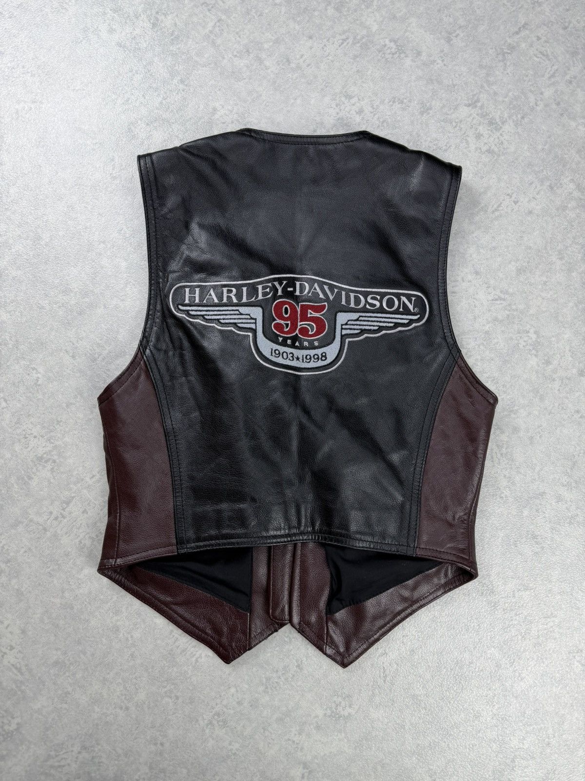 Harley Davidson Vintage Harley Davidson 95th Anniversary Leather Vest Wome’s Size S / US 4 / IT 40 - 5 Thumbnail