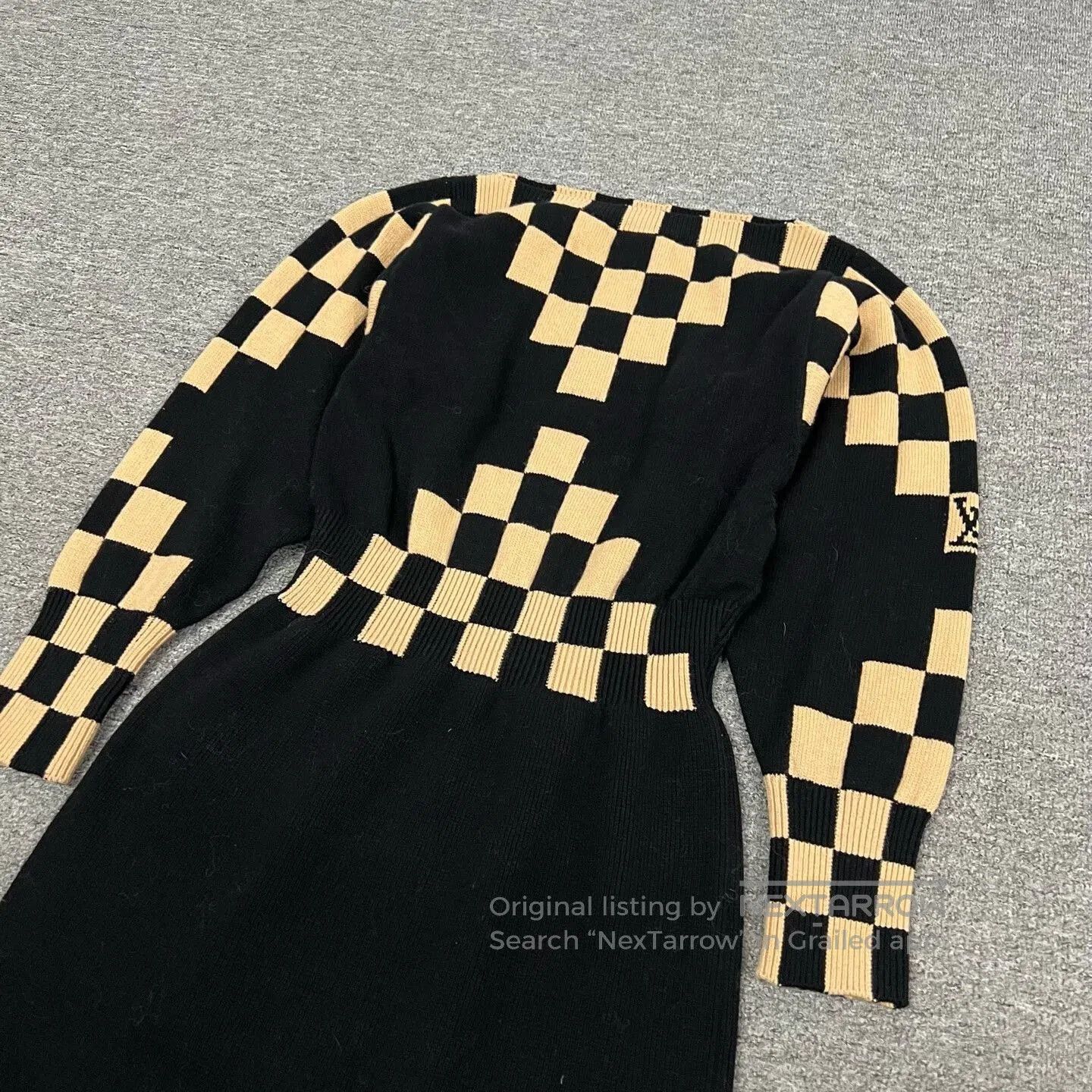 Louis Vuitton Louis Vuitton Damier Cashmere Knit Dress. Size M / US 6-8 / IT 42-44 - 3 Thumbnail
