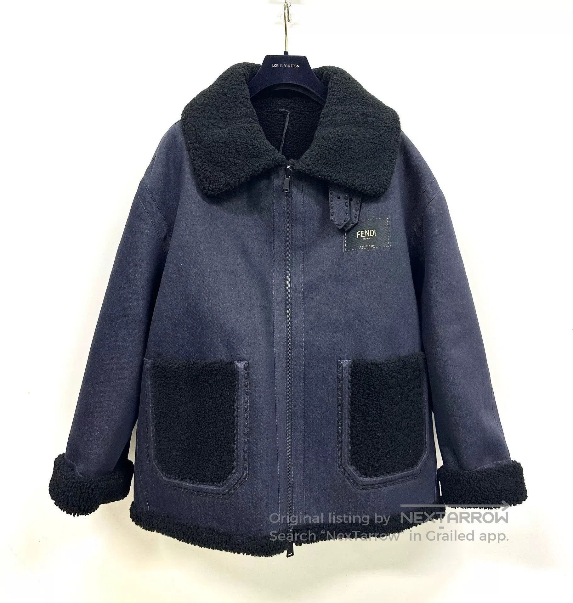 Fendi fendi leather fur coat with wool lining. Size US L / EU 52-54 / 3 - 1 Thumbnail