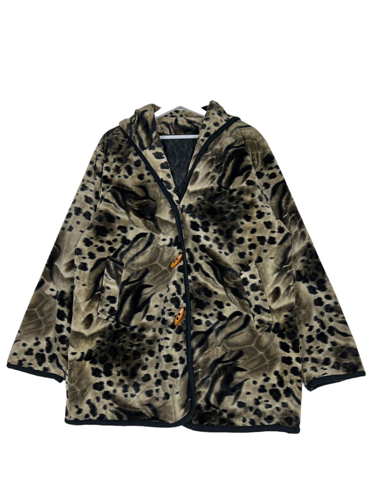 Japanese Brand 🔥 VINTAGE LEOPARD MOTIVE SHAWL COLAR JACKET Size US L / EU 52-54 / 3 - 2 Thumbnail