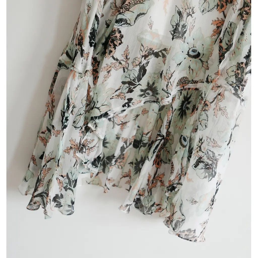 Diane von Furstenberg Diane Von Furstenberg Carol Chiffon Floral Dress Size S / US 4 / IT 40 - 3 Thumbnail