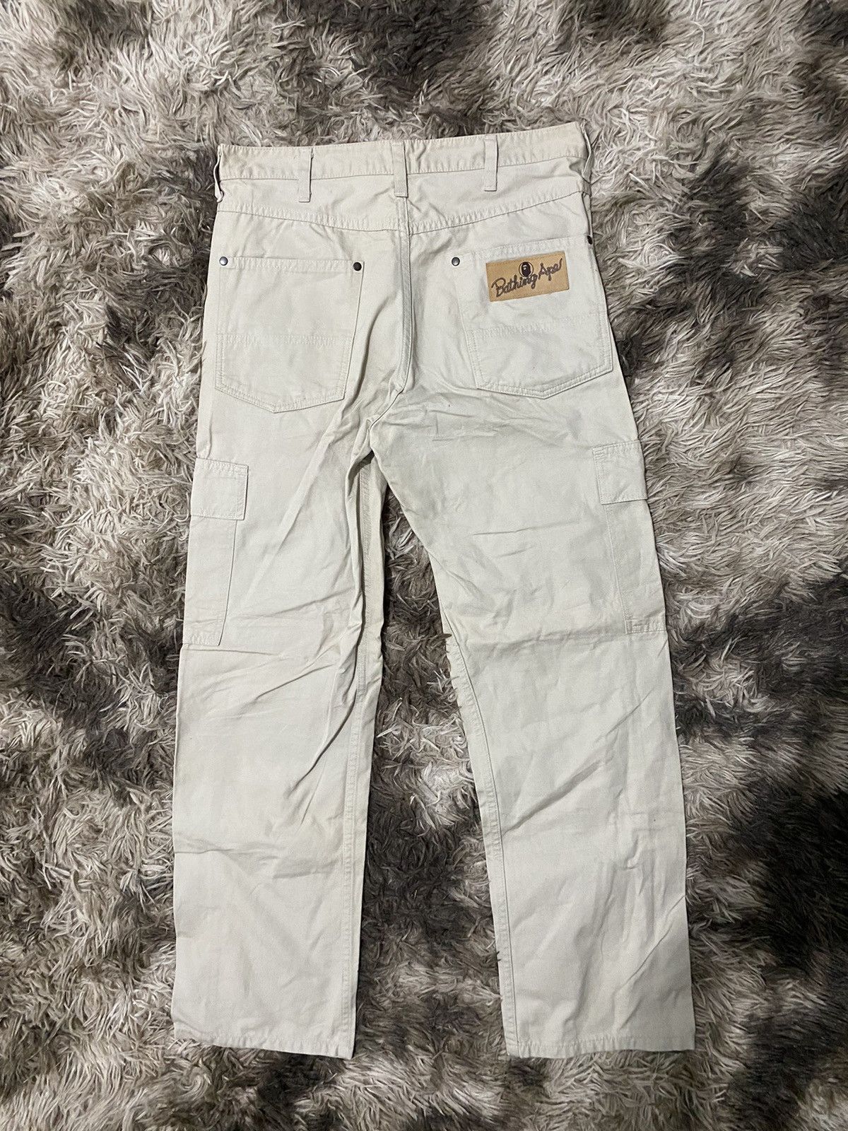 image of Bape x Vintage Cargo Pants (2004) in Beige, Men's (Size 31)