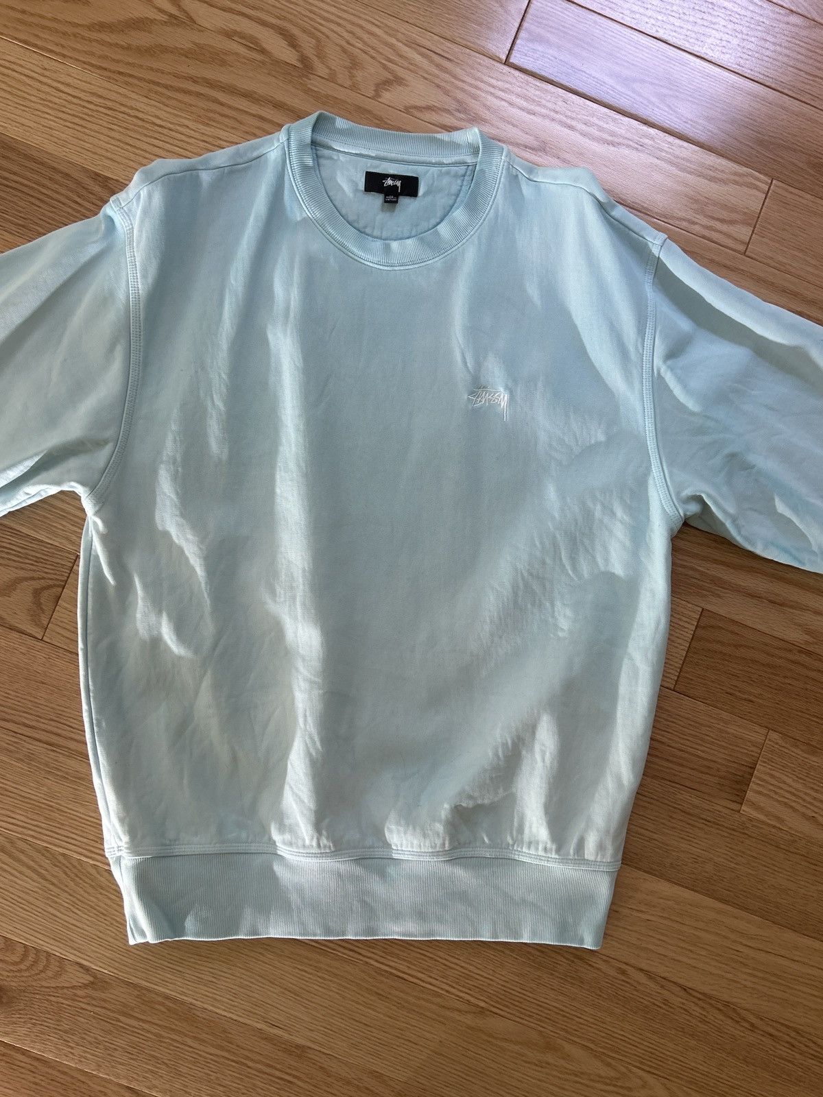 Stussy Blue Overdyed Stock Logo Crew Size US M / EU 48-50 / 2 - 1 Thumbnail