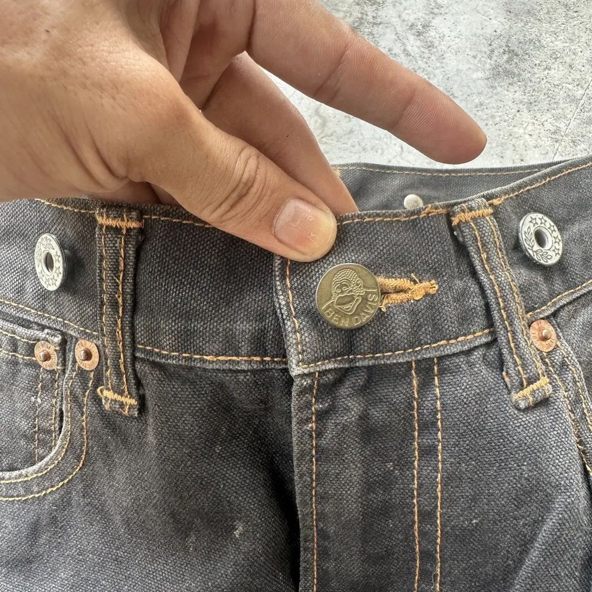 Ben Davis SICKSS💥💥80’s Vintage BEN DAVIS Suspenders Cinch Back Denim Size US 27 - 7 Thumbnail