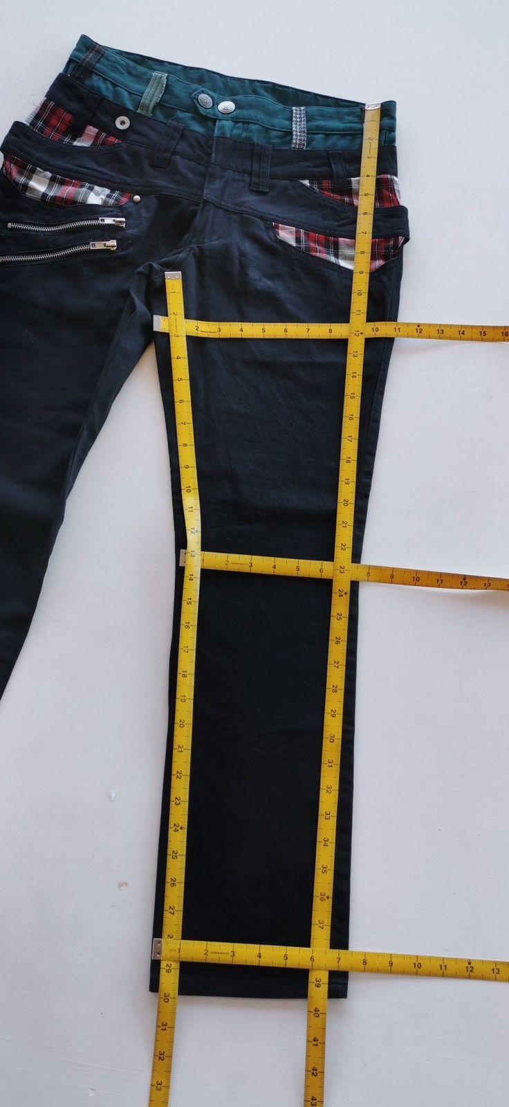 Japanese Brand Manydope Blindedge Double Waist Japan Black Jeans Size US 31 - 11 Thumbnail