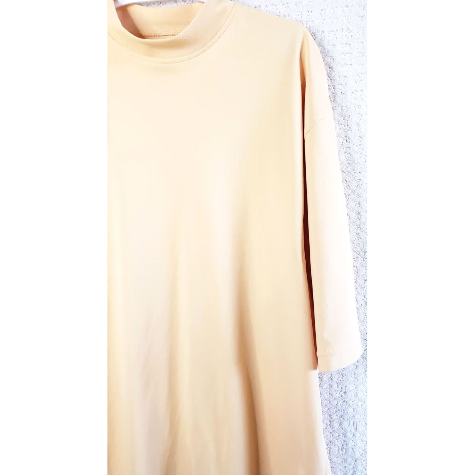 Footjoy Footjoy FJ Golf Shirt Men's XL Pale Yellow Mock Neck Pullover Short Sleeve Casual FJ on Back Neck Size US XL / EU 56 / 4 - 3 Thumbnail
