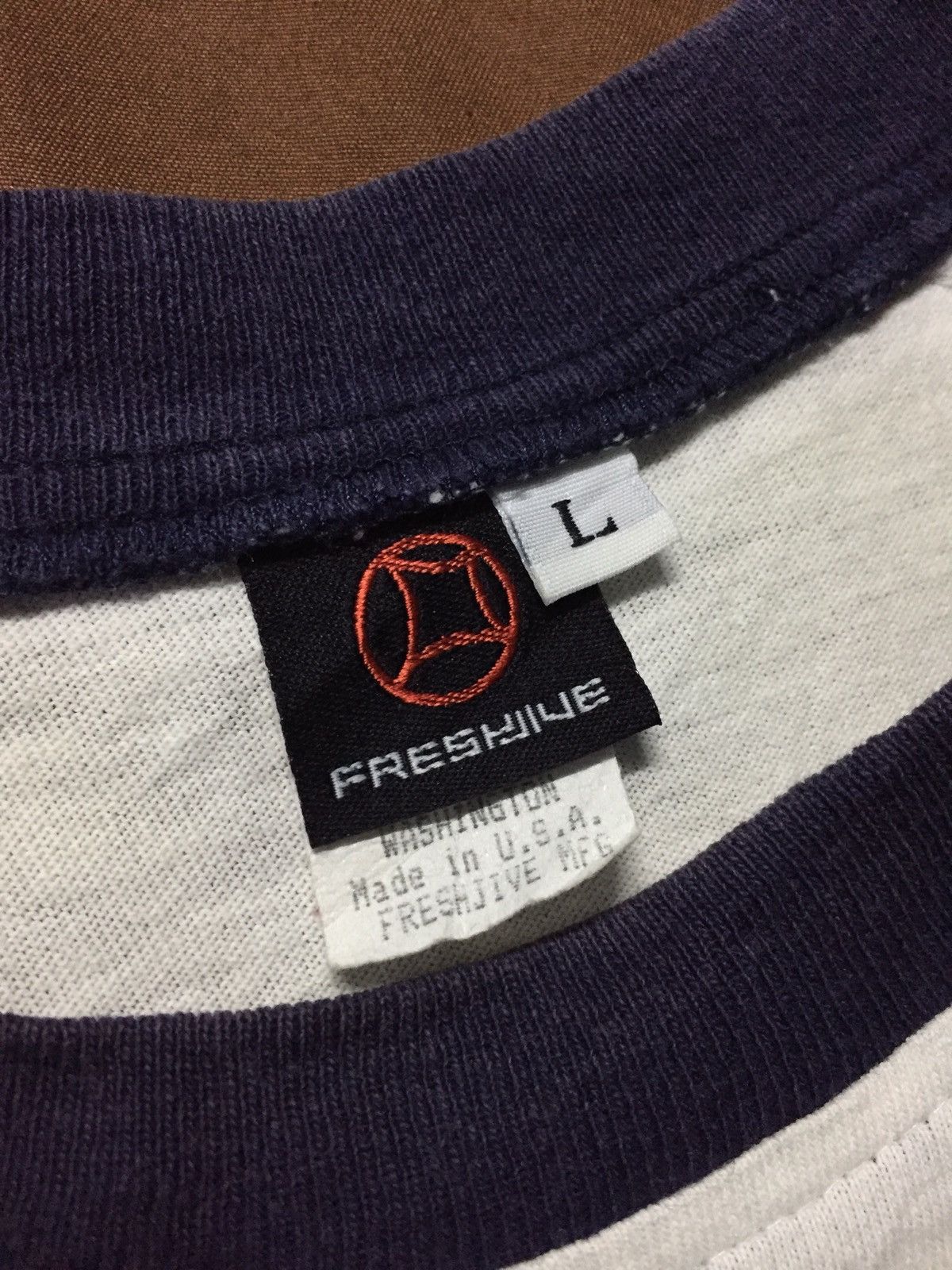 Freshjive × Vintage Vintage Freshjive Embroidered Raglan Tee Size US L / EU 52-54 / 3 - 5 Thumbnail