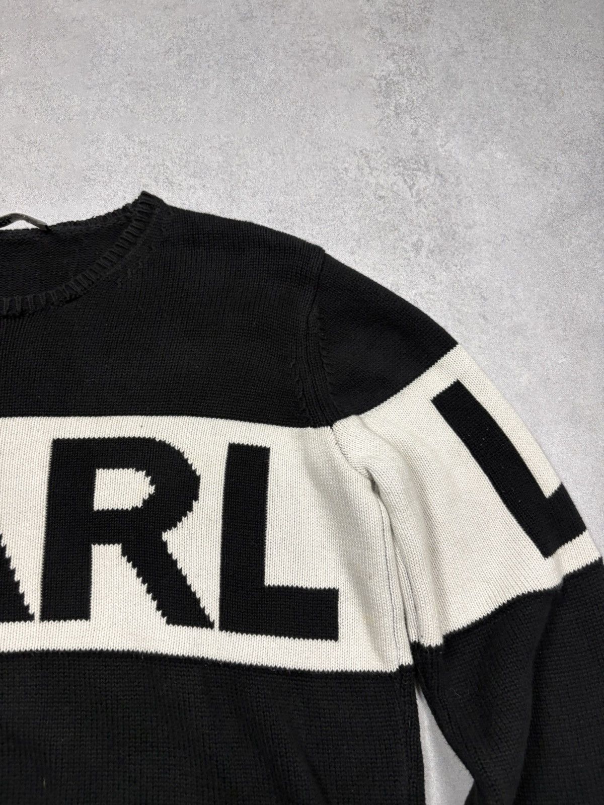 Karl Lagerfeld Karl Lagerfeld Logo Knit Sweater Black Big Graphic S-M Size US S / EU 44-46 / 1 - 5 Thumbnail