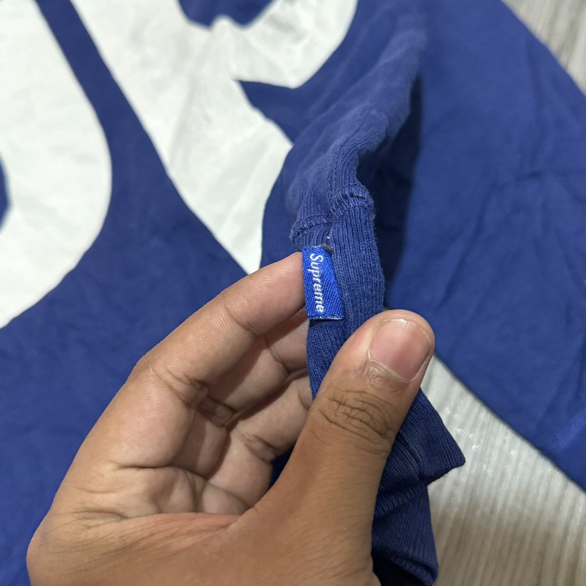 Supreme Supreme Sup Logo Royal Blue Pullover FW 13 Size US L / EU 52-54 / 3 - 8 Thumbnail