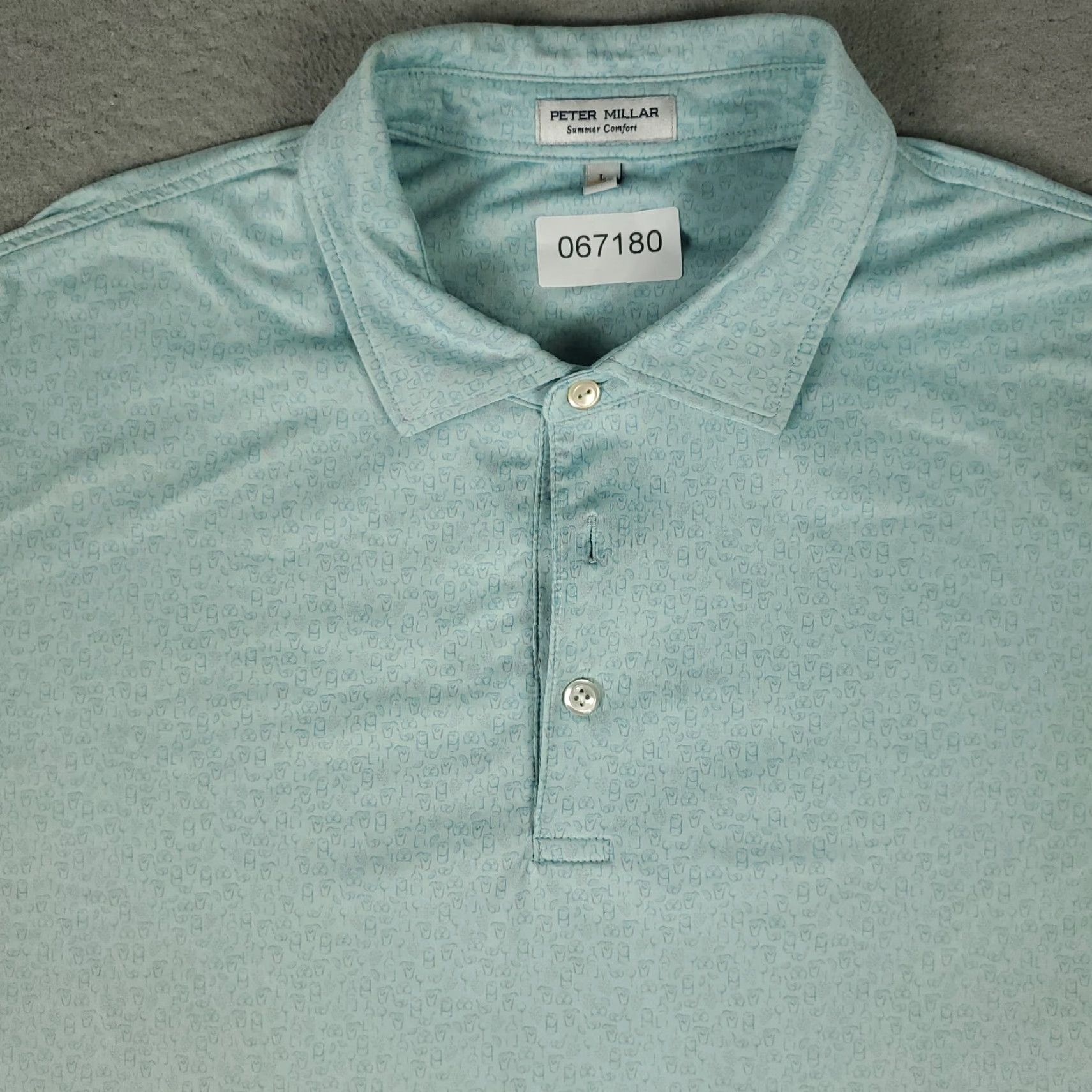 Peter Millar Peter Millar Polo Shirt Mens Large Blue Drink Print Summer Comfort STAINED Polo Mens Large Blue Drink Print Summer Comfort STAINED Size US L / EU 52-54 / 3 - 2 Thumbnail