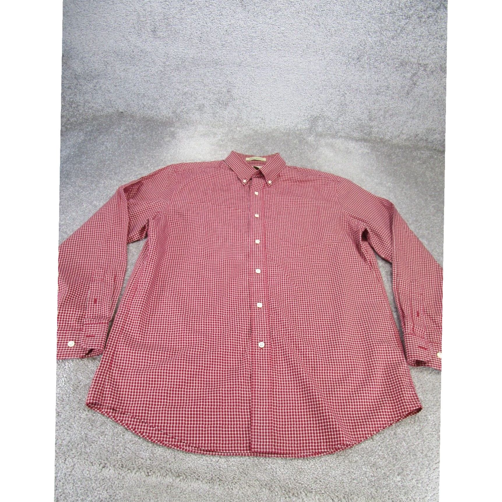 Vintage Mens Large Red Cotton Long Sleeve Button Up Shirt Size US L / EU 52-54 / 3 - 1 Thumbnail
