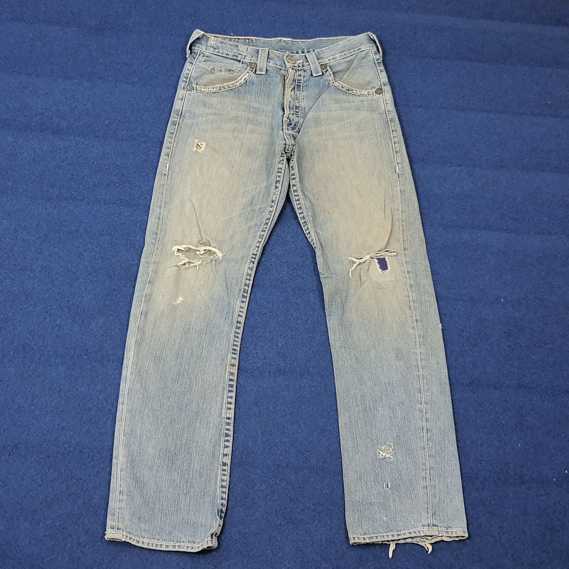 True Religion Vintage True Religion Marco Big T Distressed Jeans C272N13 Size US 33 - 5 Thumbnail