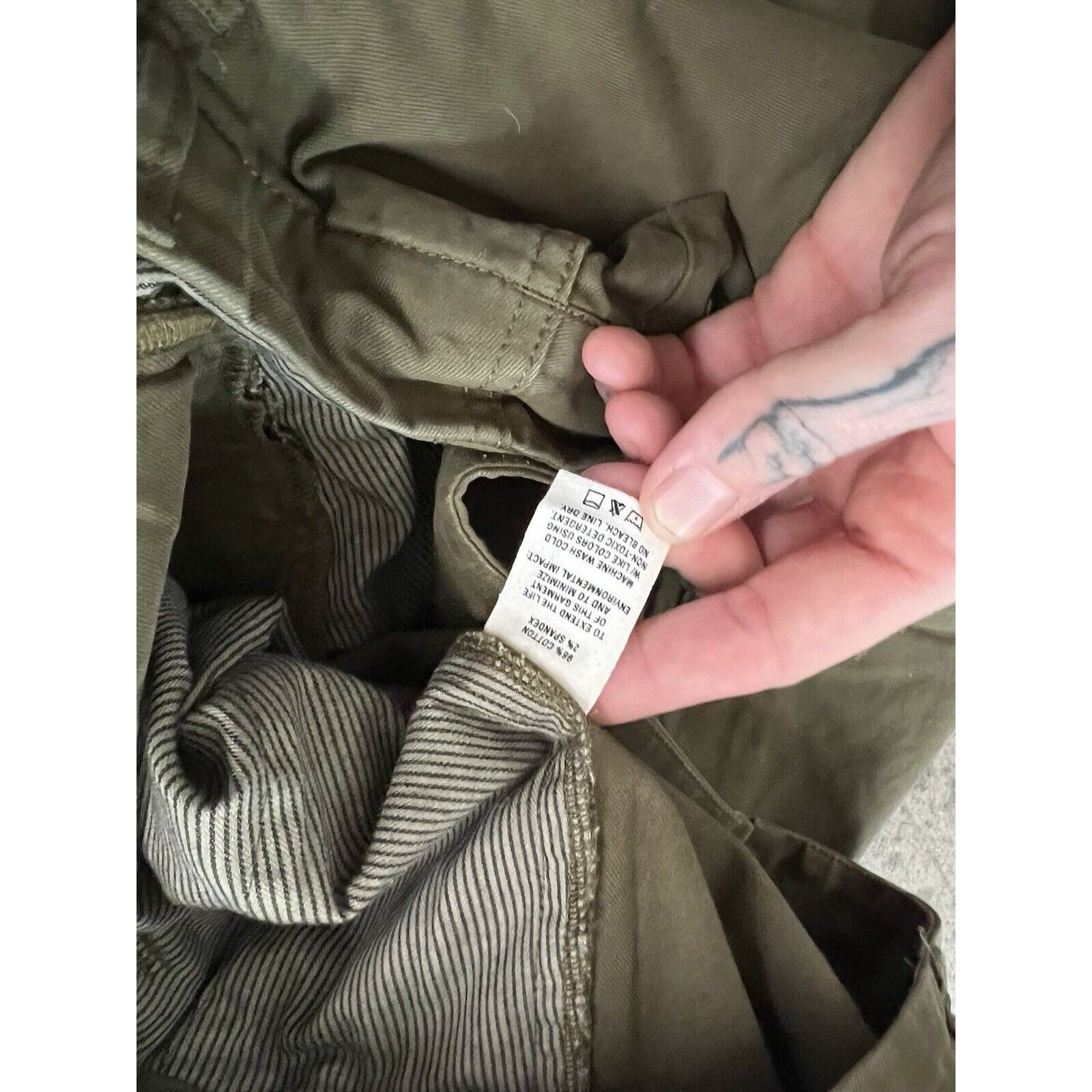 Alex Mill Alex Mill Pants Womens 14 Olive Green Chino Pleated Size 36" / US 14 / IT 50 - 6 Thumbnail
