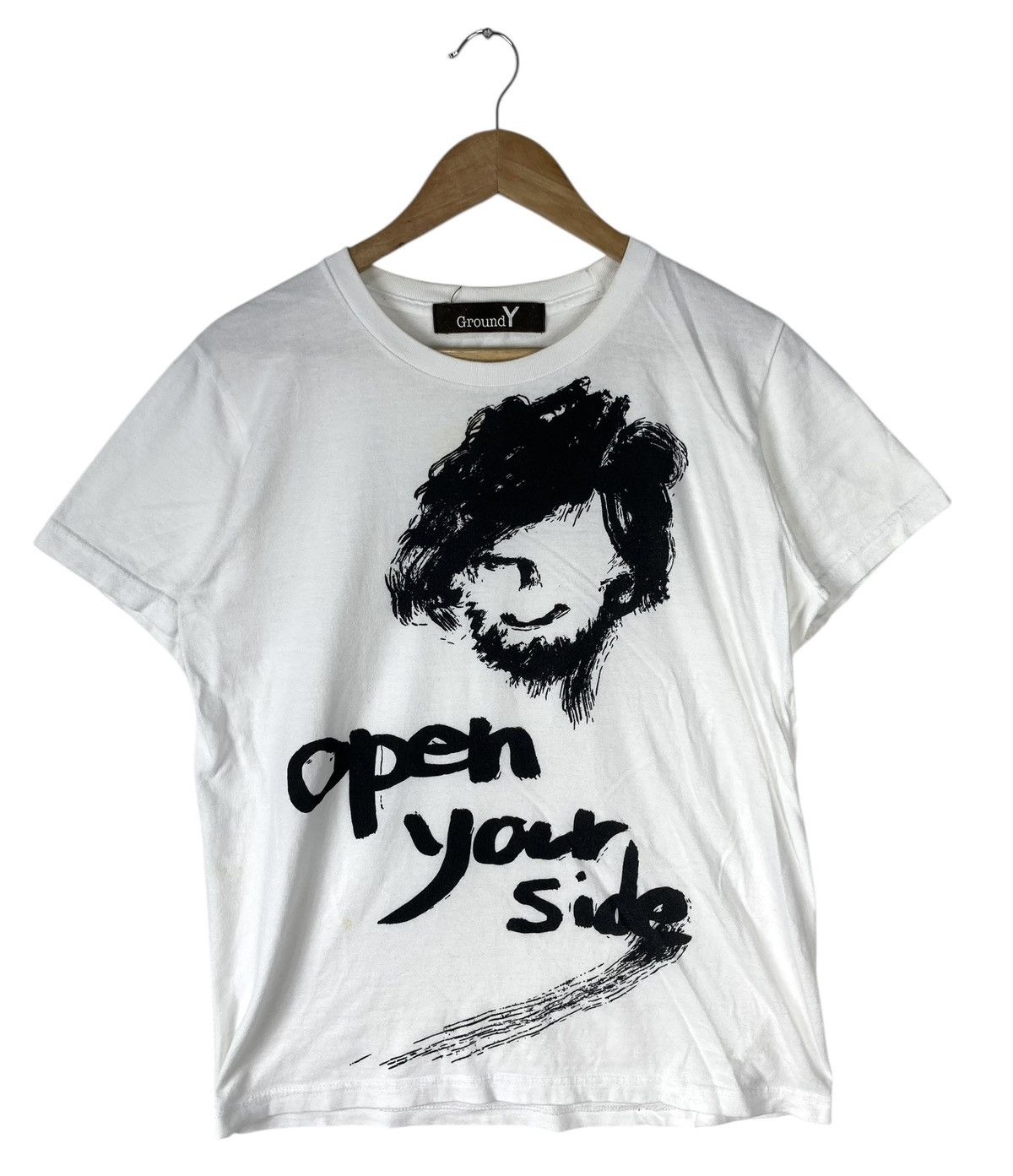 Ground Y × Yohji Yamamoto Yohji Yamamoto Ground Y Open Your Side Art Design T-Shirt Size US M / EU 48-50 / 2 - 2 Thumbnail
