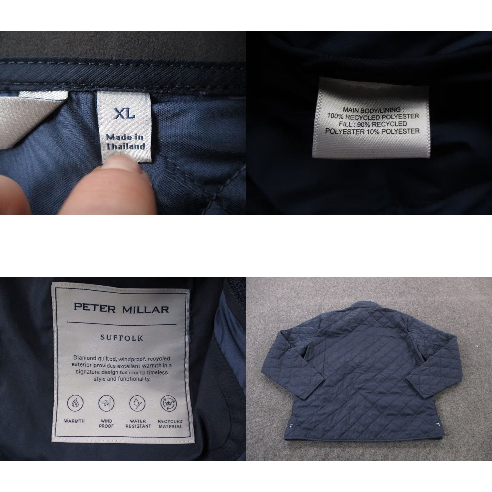 Peter Millar Peter Millar Jacket Mens XL Blue Suffolk Quilted Lightweight Puffer Barn Coat Size US XL / EU 56 / 4 - 8 Thumbnail