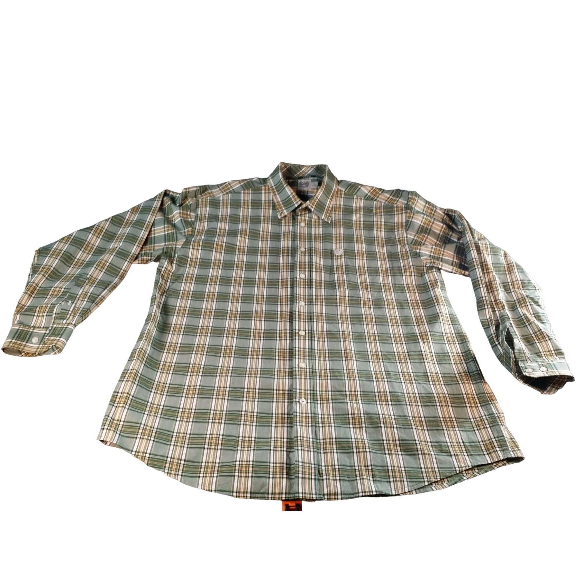 CINCH Cinch Button Up Shirt Men Sz XL Green Brown Plaid Long Sleev Size US XL / EU 56 / 4 - 1 Thumbnail