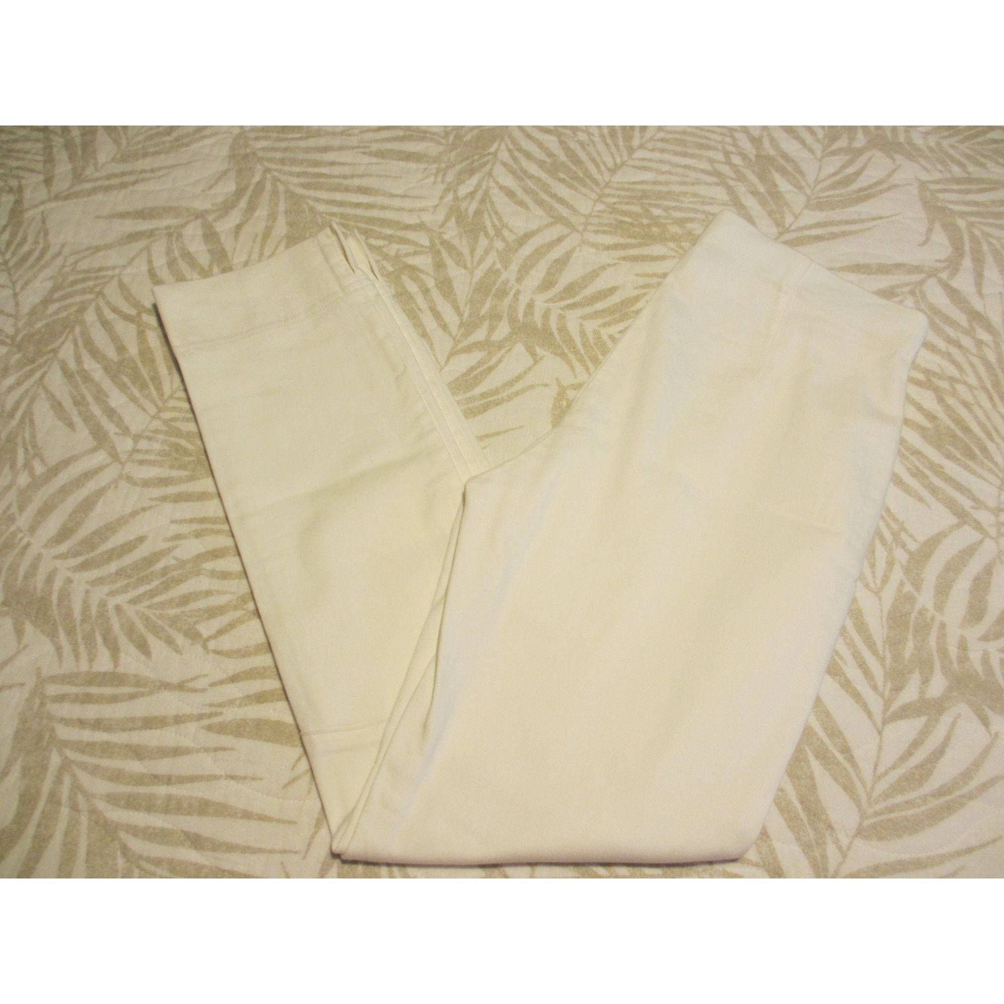 NIC+ZOE Nic+Zoe Womens Size 8 Cream Pants Slim Fit Stretchy NWT Size 30" / US 8 / IT 44 - 1 Thumbnail