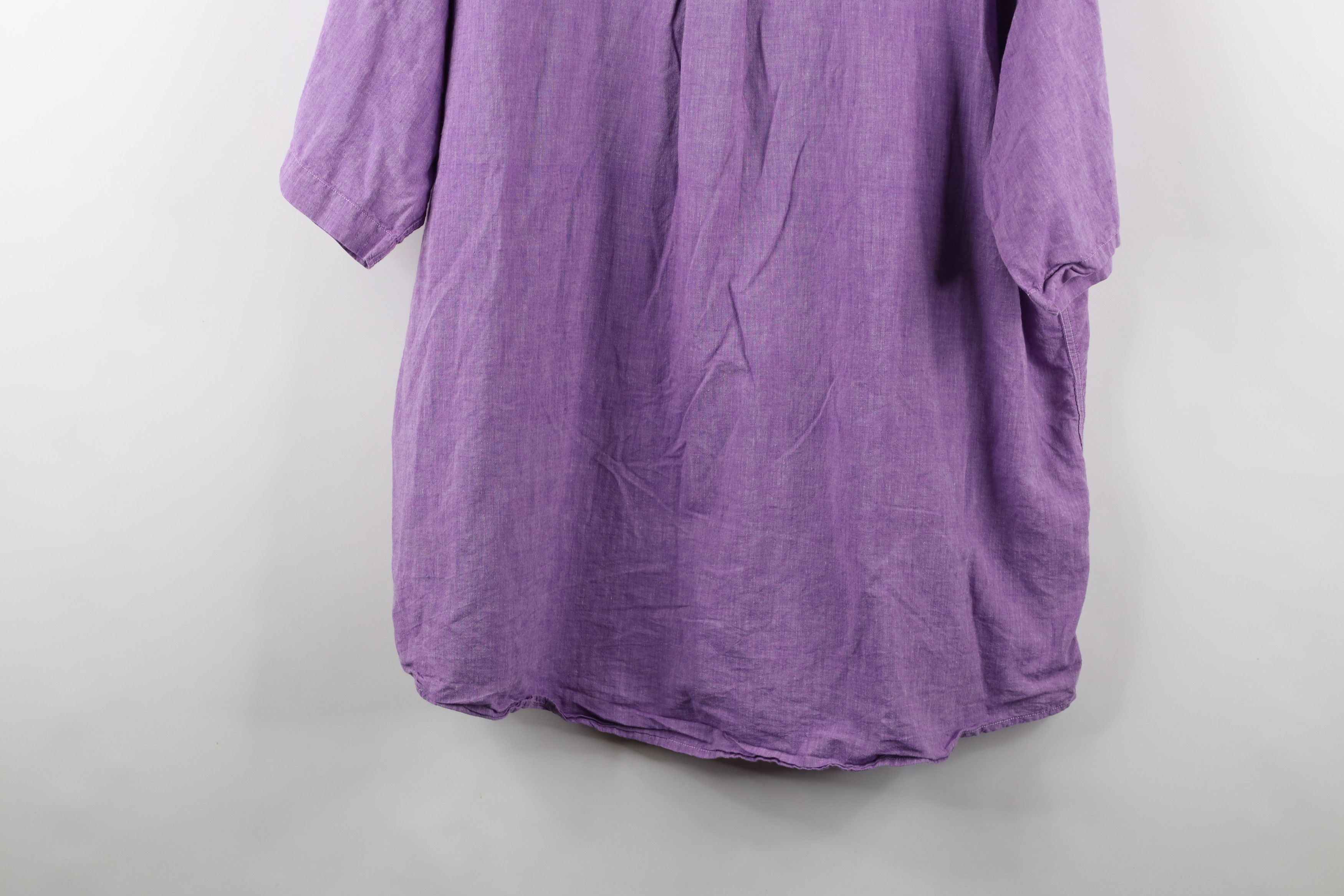 Vintage Vintage 90s Streetwear Chambray Short Sleeve Button Shirt Size US XL / EU 56 / 4 - 14 Thumbnail