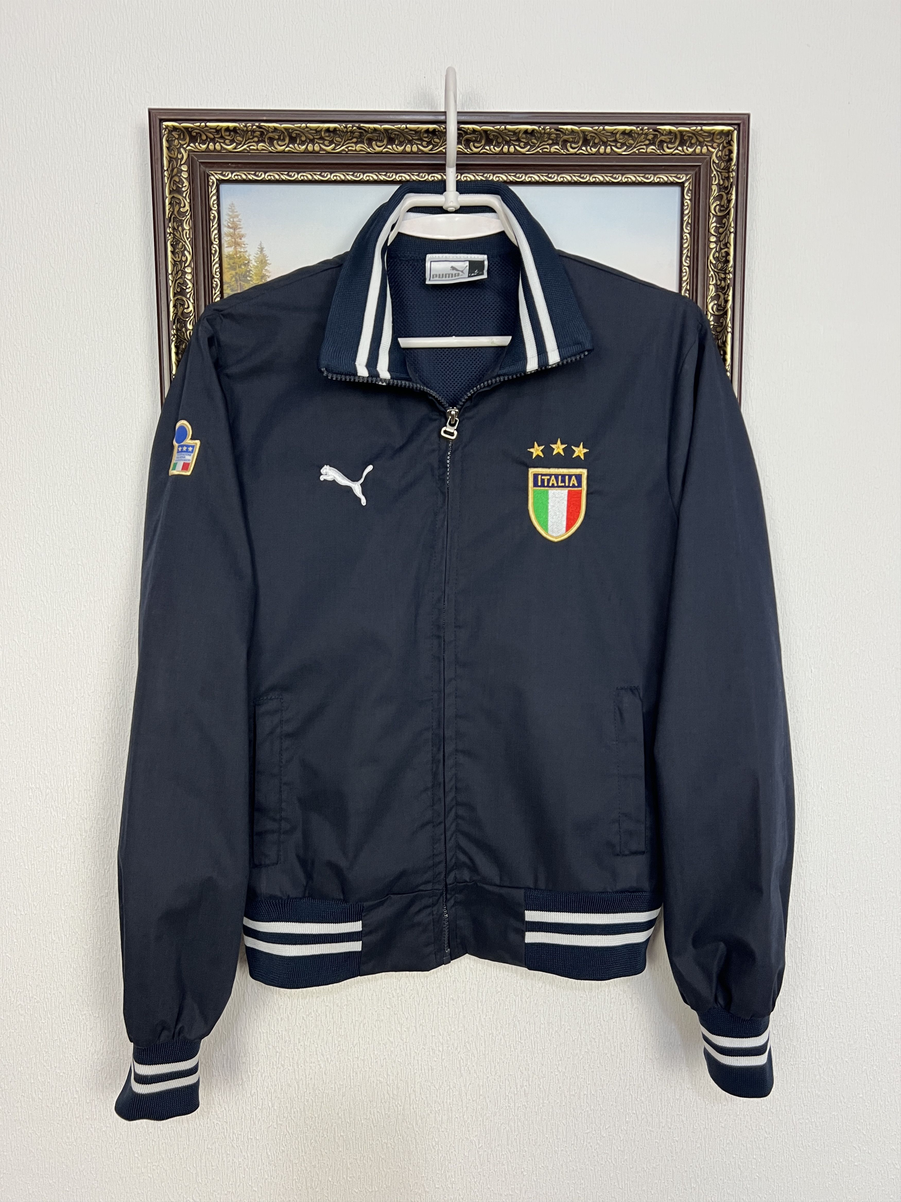 Puma Vintage Puma Italy Football Jacket Soccer Track Top National Size M / US 6-8 / IT 42-44 - 1 Thumbnail
