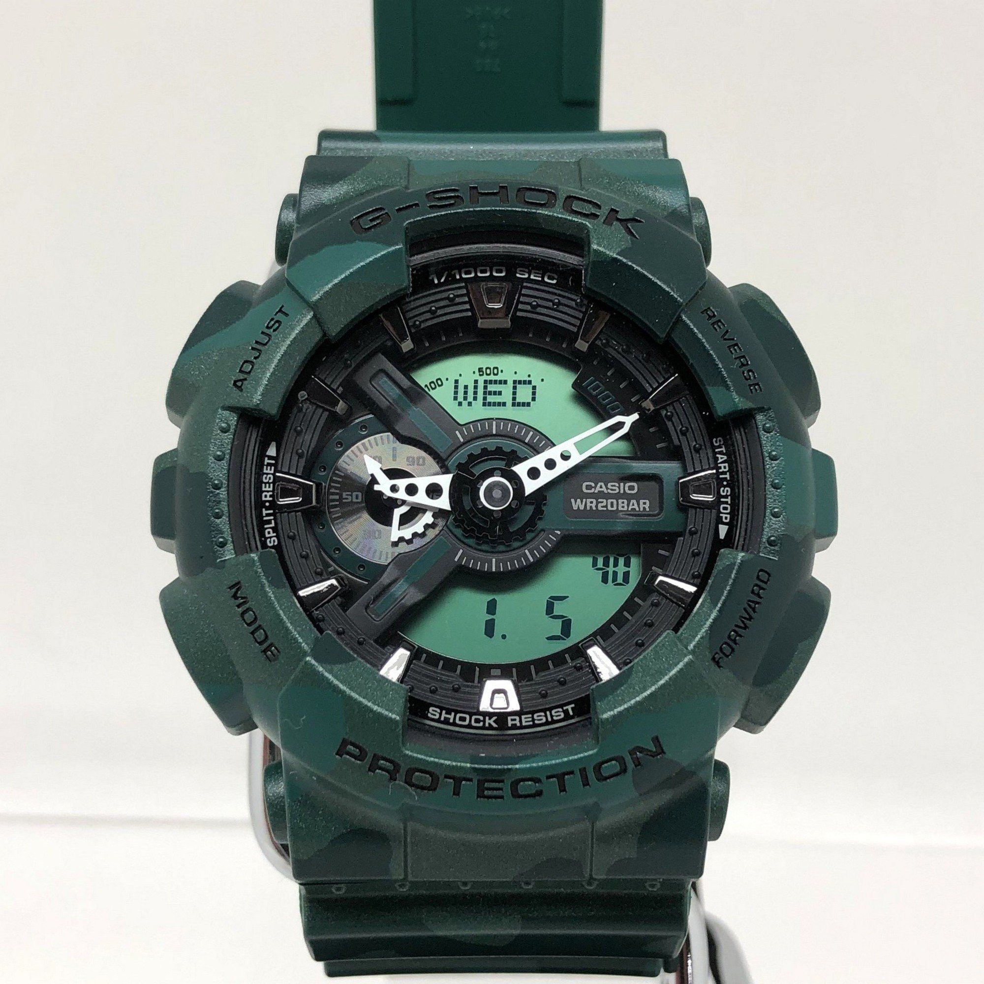 image of G-Shock Casio Watch Ga-110Cm-3Ajf Camouflage Series Analog Quartz Black Green Resin Men's Mikunigao