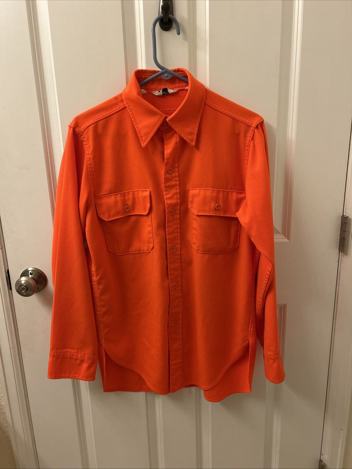 Woolrich Woolen Mills Vintage 80's Woolrich Orange Hunting Shirt Mens Size Medium Size US M / EU 48-50 / 2 - 1 Thumbnail