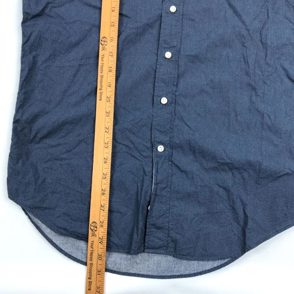 Sid Mashburn Sid Mashburn Men's S Small Navy Blue White Dot Cotton Button-Down Shirt Size US S / EU 44-46 / 1 - 6 Thumbnail
