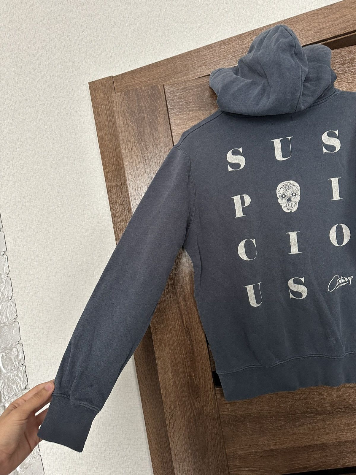 Suspicious Antwerp Big Logo Hoodie Pullover in Blue, Men's — image 5 of 6