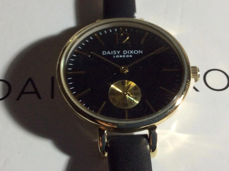 Designer Daisy Dixon black dial black leather strap watch Size ONE SIZE - 1 Thumbnail