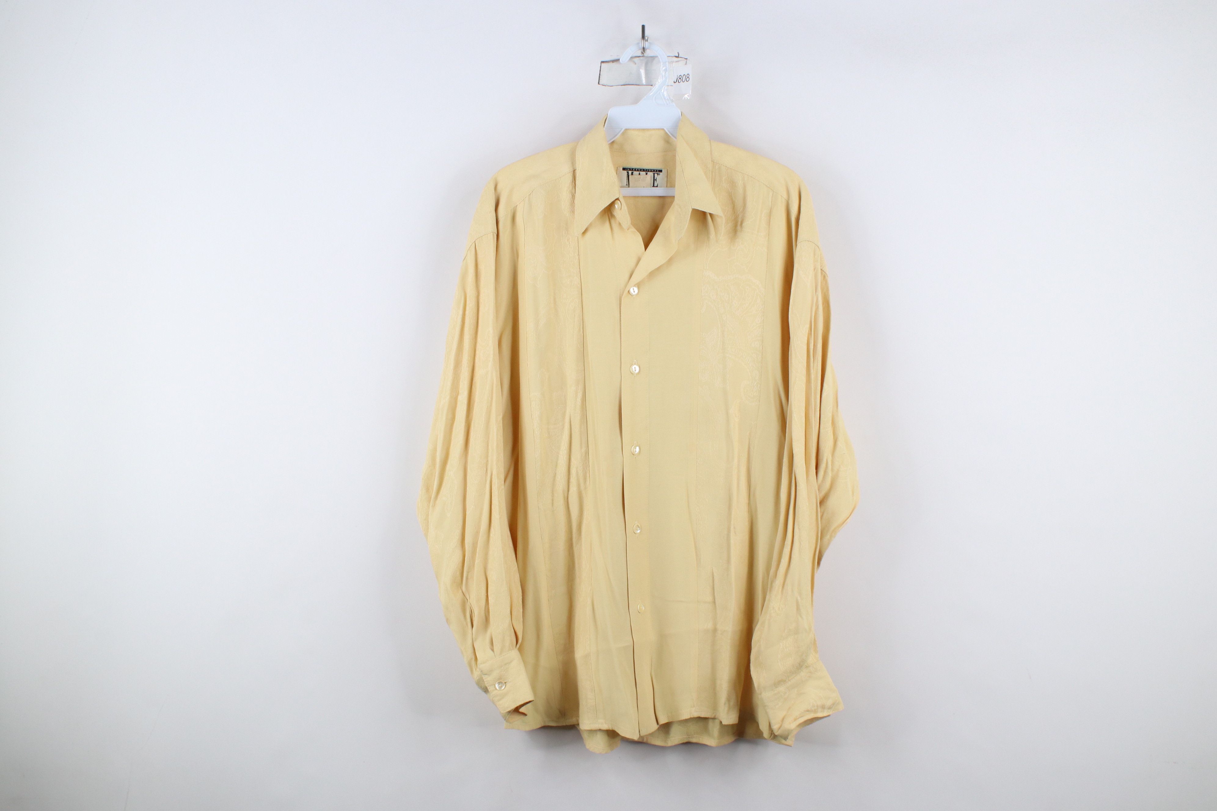 Vintage Vintage 90s Streetwear Jacquard Paisley Button Shirt USA Size US S / EU 44-46 / 1 - 1 Thumbnail