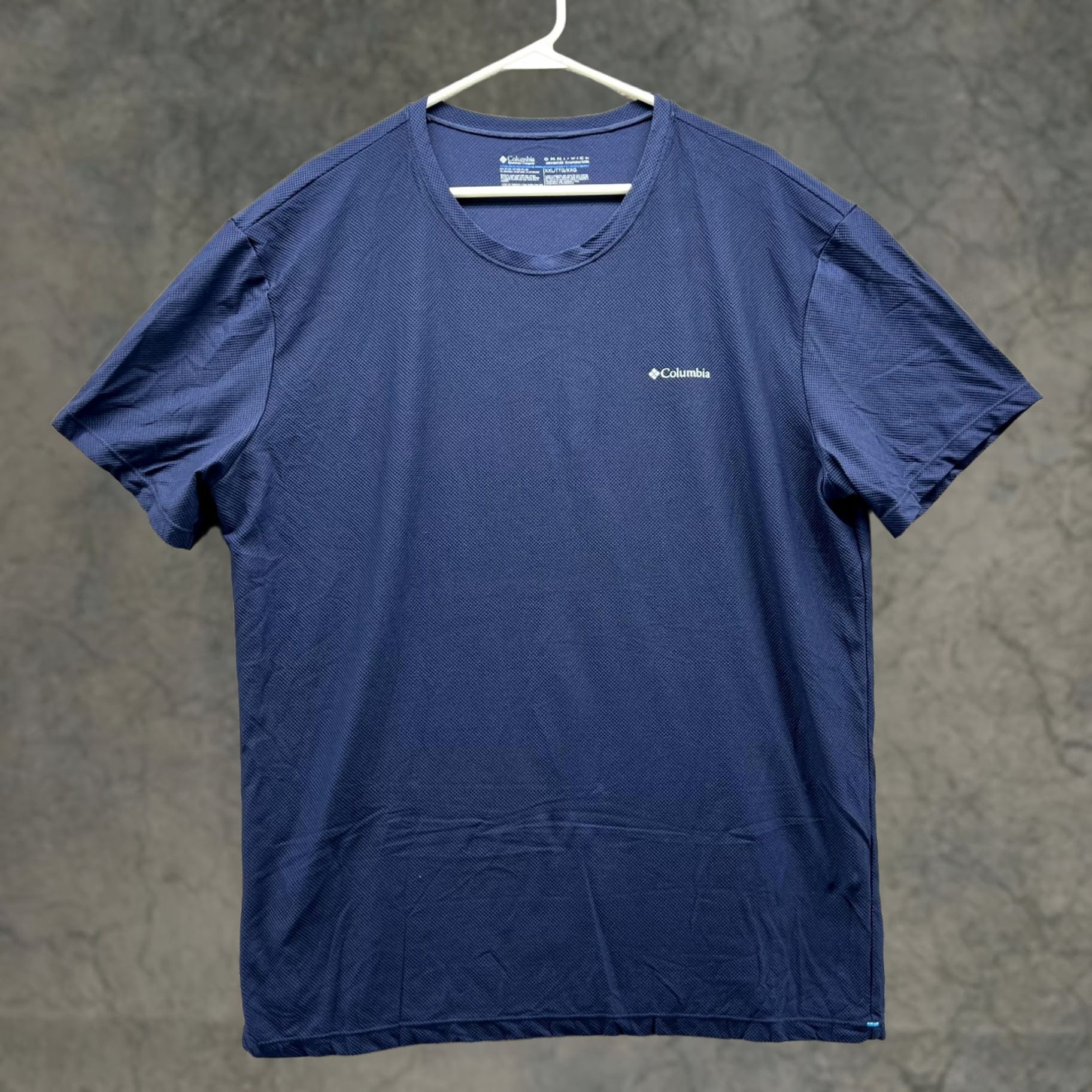Vintage Columbia Shirt Men XXL Adult Blue Navy Omni Wick Advanced Evaporation Nylon Short Sleeve T-Shirt 2XL Reg Blue Men Size US XXL / EU 58 / 5 - 1 Thumbnail