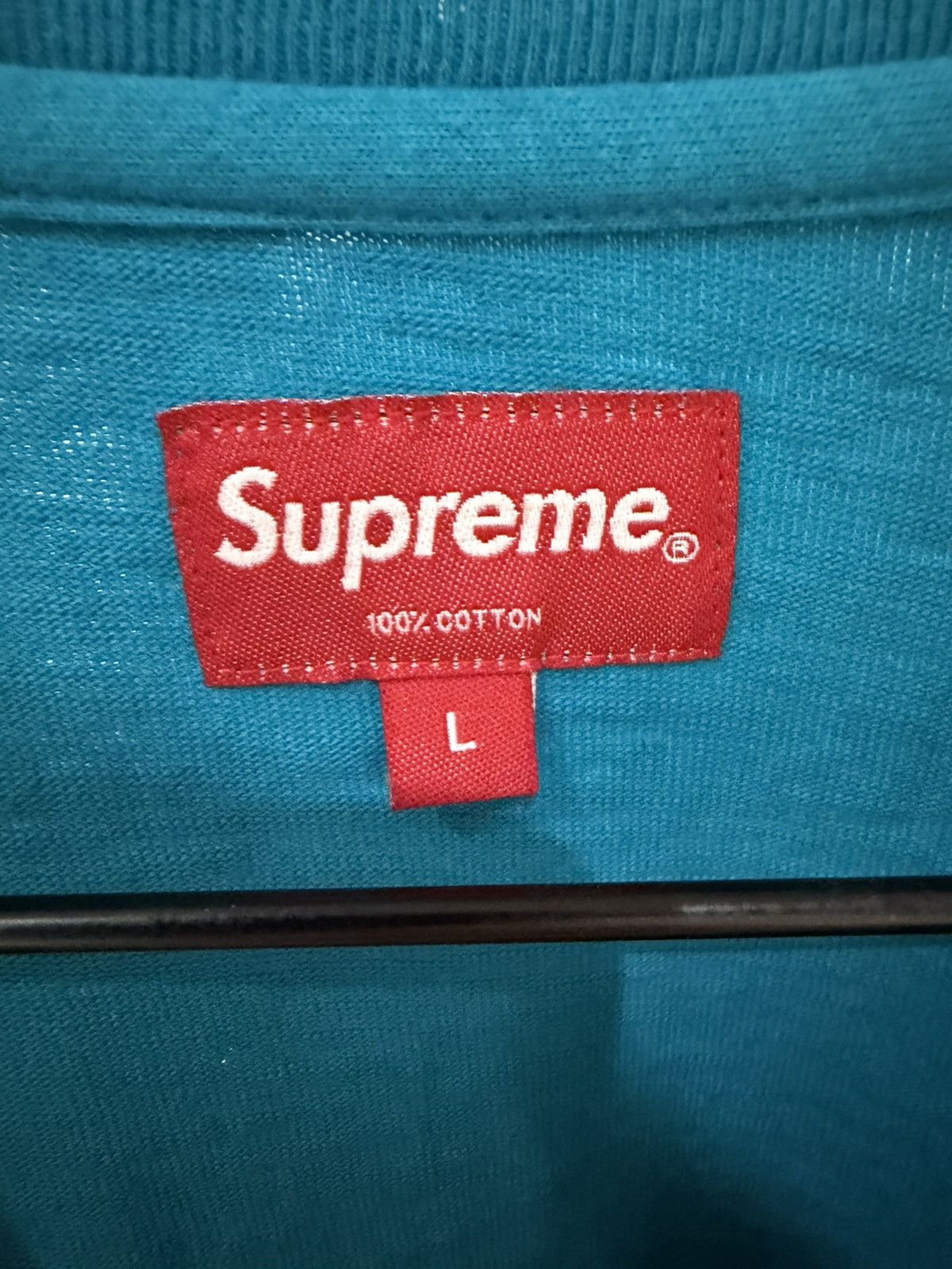 Supreme Supreme Pocket Tee Small Box Logo Bright Blue Size US L / EU 52-54 / 3 - 6 Thumbnail