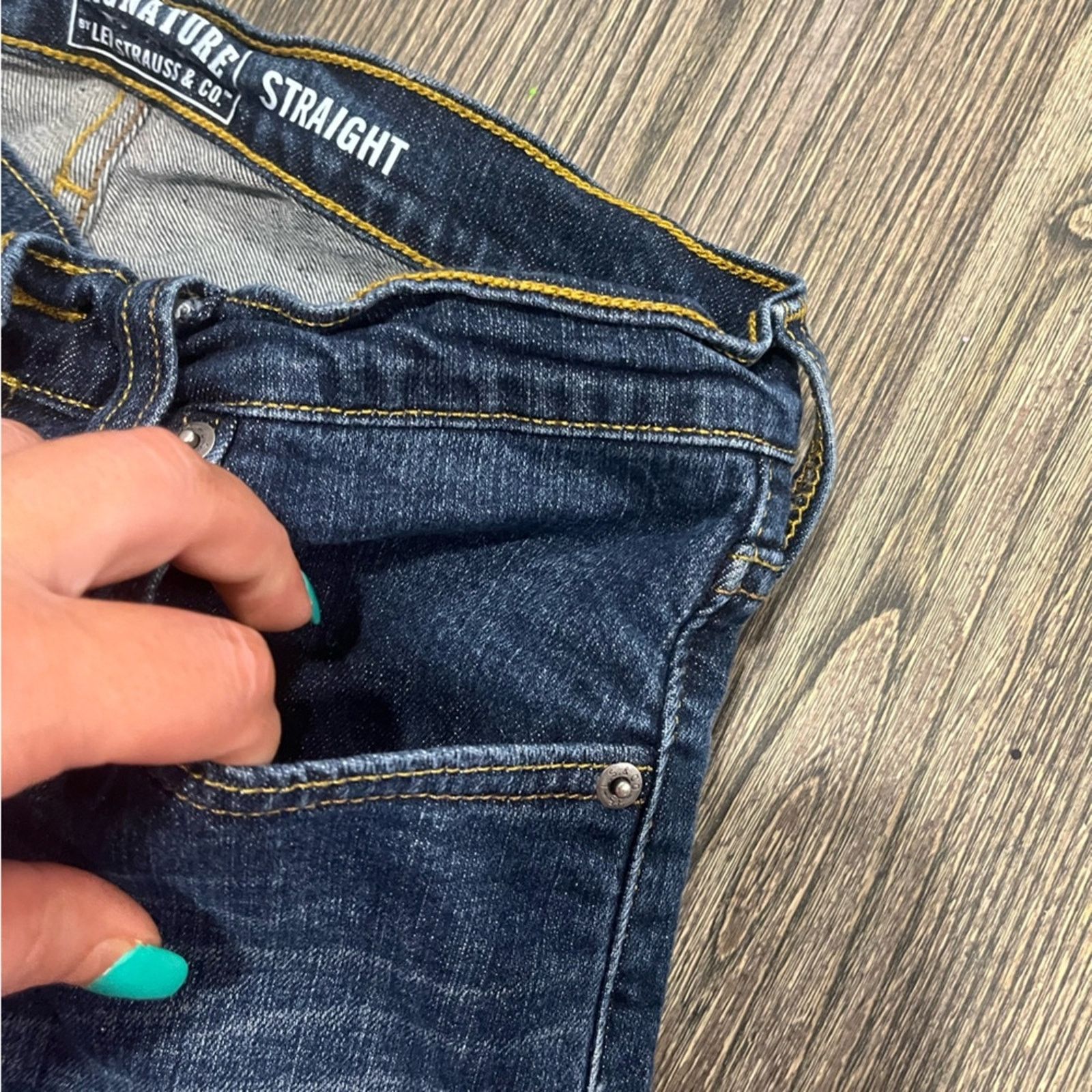 Levi's Levis Signature Straight Jeans Mid Rise Whisker Size US 30 / EU 46 - 5 Thumbnail