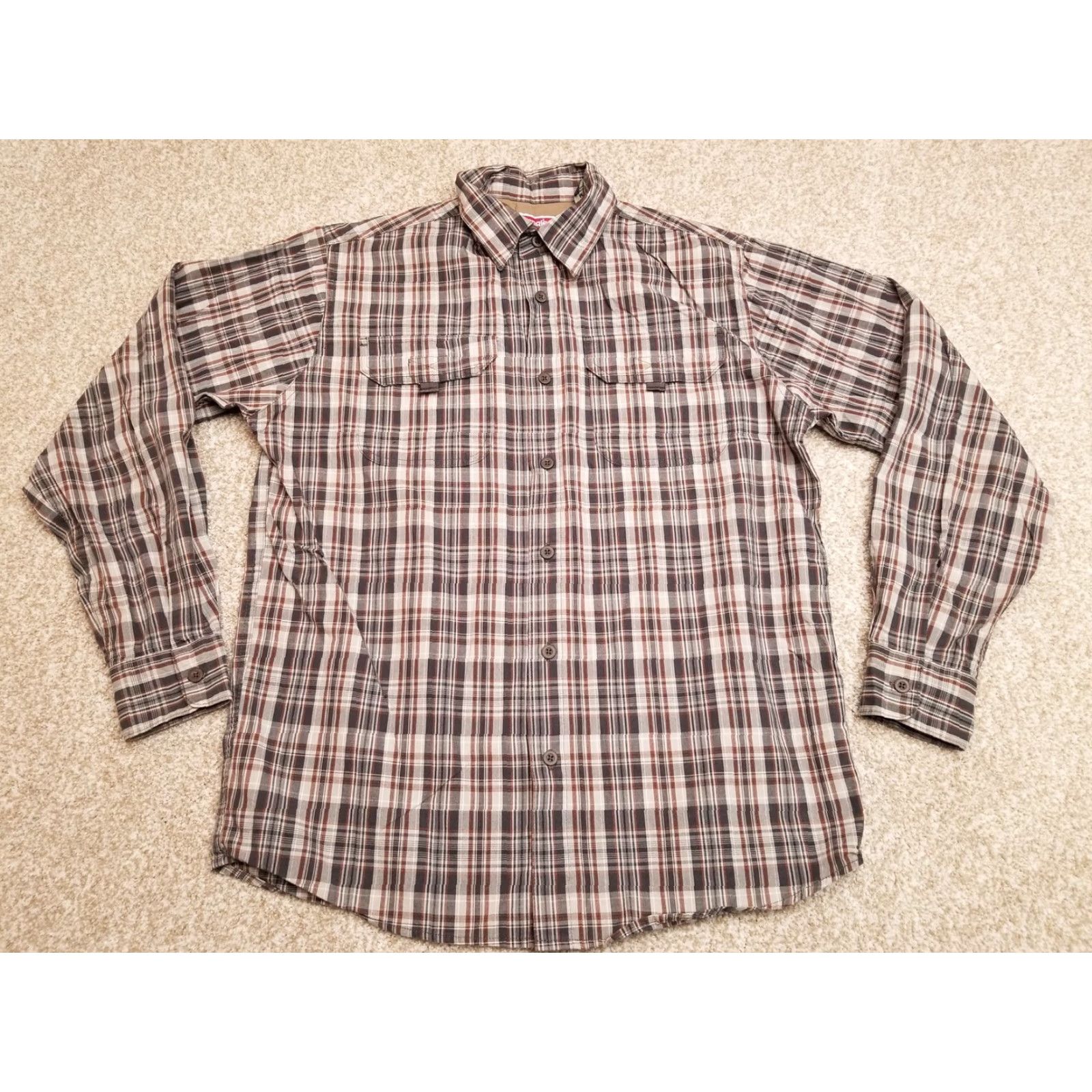 Wrangler Wrangler Shirt Mens M Purple Plaid Long Sleeve Button-Down Utility Casual Size US M / EU 48-50 / 2 - 2 Thumbnail