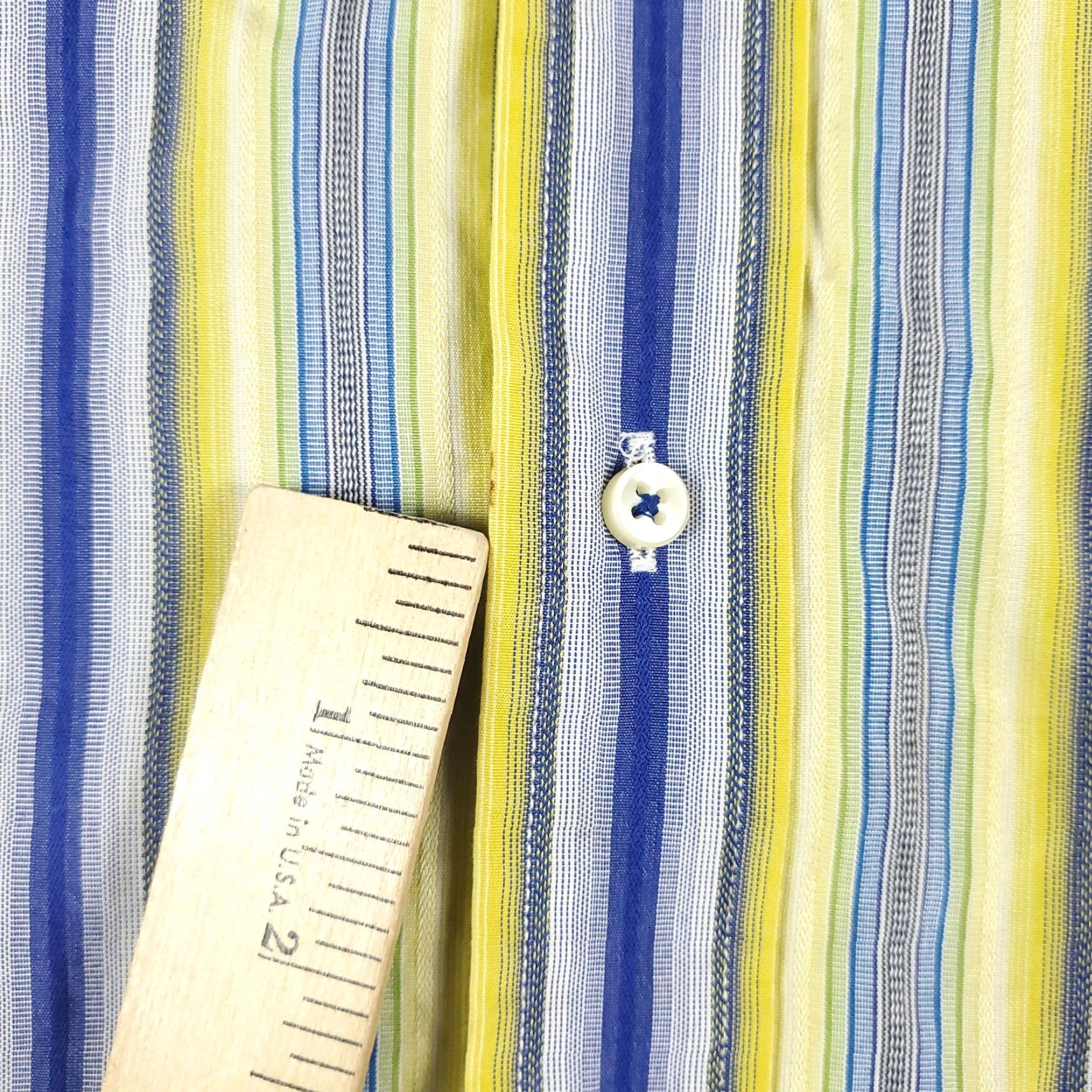 Tommy Hilfiger Tommy Hilfiger Shirt Mens XL Yellow Blue Striped Button-Up Long Sleeve Mens Size US XL / EU 56 / 4 - 4 Thumbnail