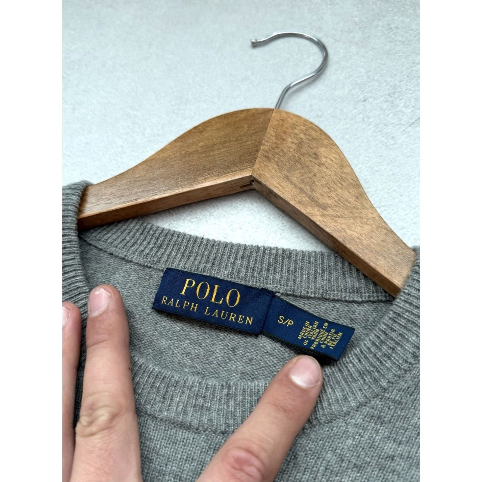 Polo Ralph Lauren VINTAGE Polo Ralph Lauren Classic Gray Wool Sweater Mens S Size US S / EU 44-46 / 1 - 5 Thumbnail