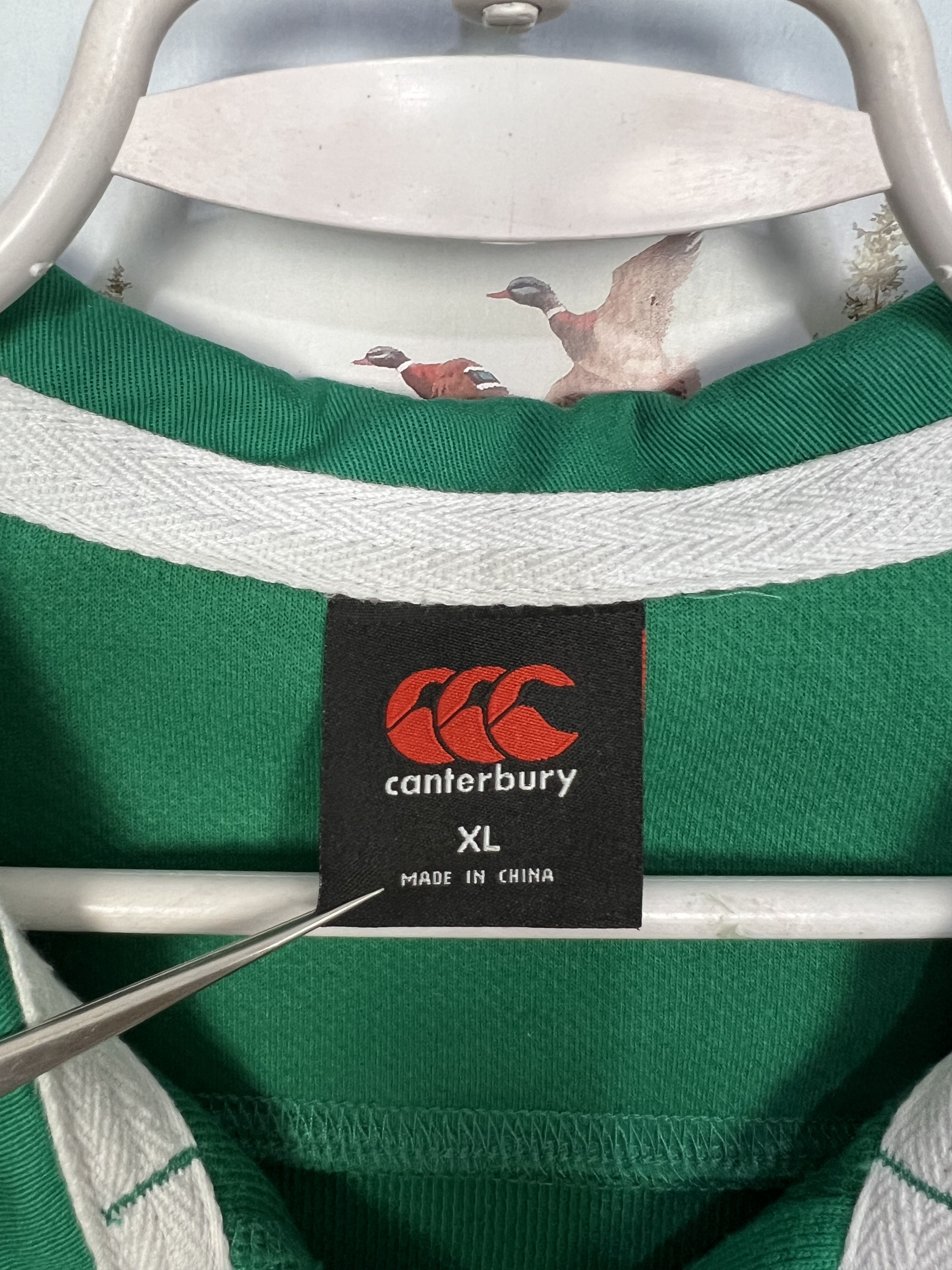 Vintage Ireland Canterbury Rugby Union Long Sleeve Jersey Green Size US XL / EU 56 / 4 - 8 Thumbnail