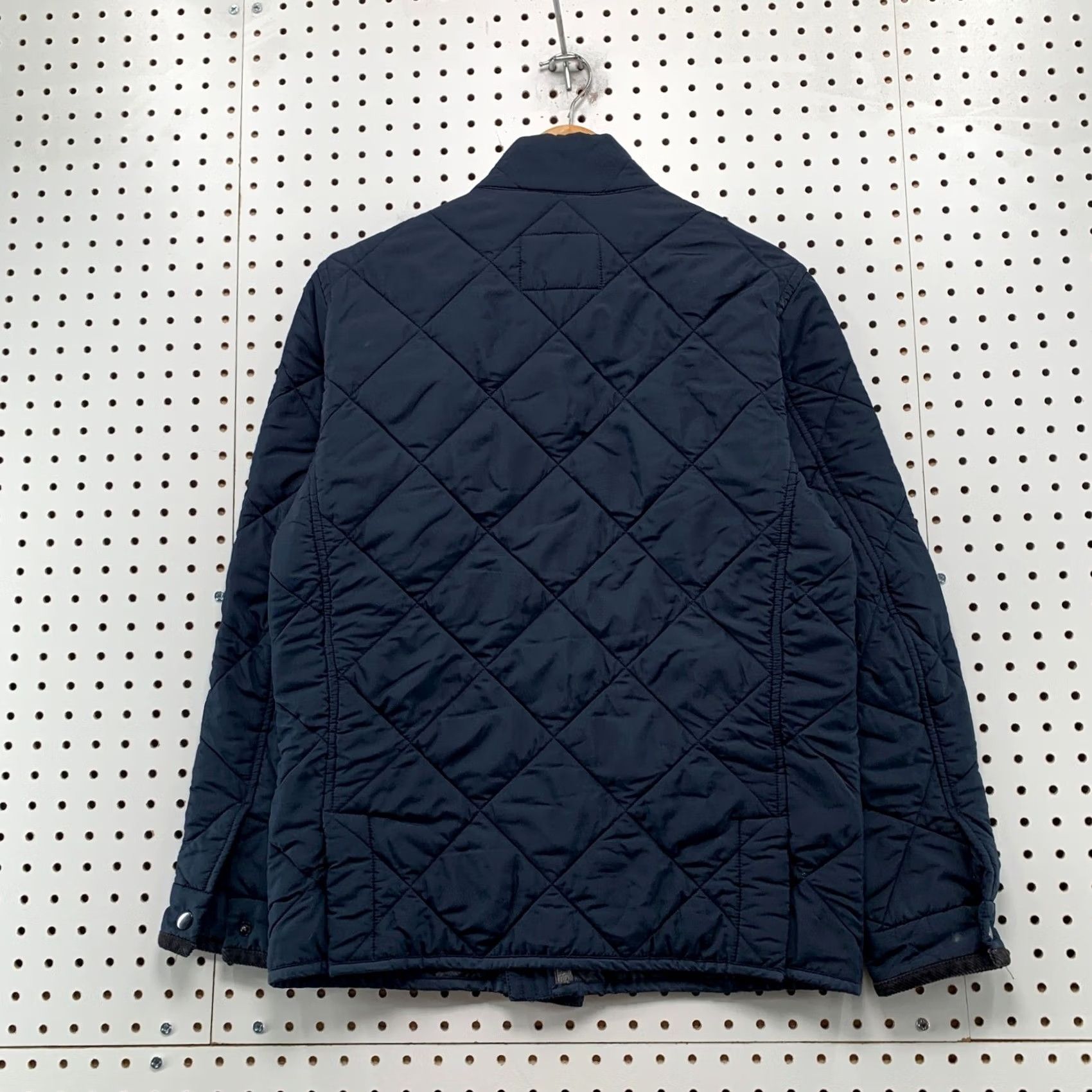 J.Crew J.Crew Quilted Jacket Mens Small Navy Blue Diamond Quilt Corduroy Trim Suffolk Size US S / EU 44-46 / 1 - 4 Thumbnail