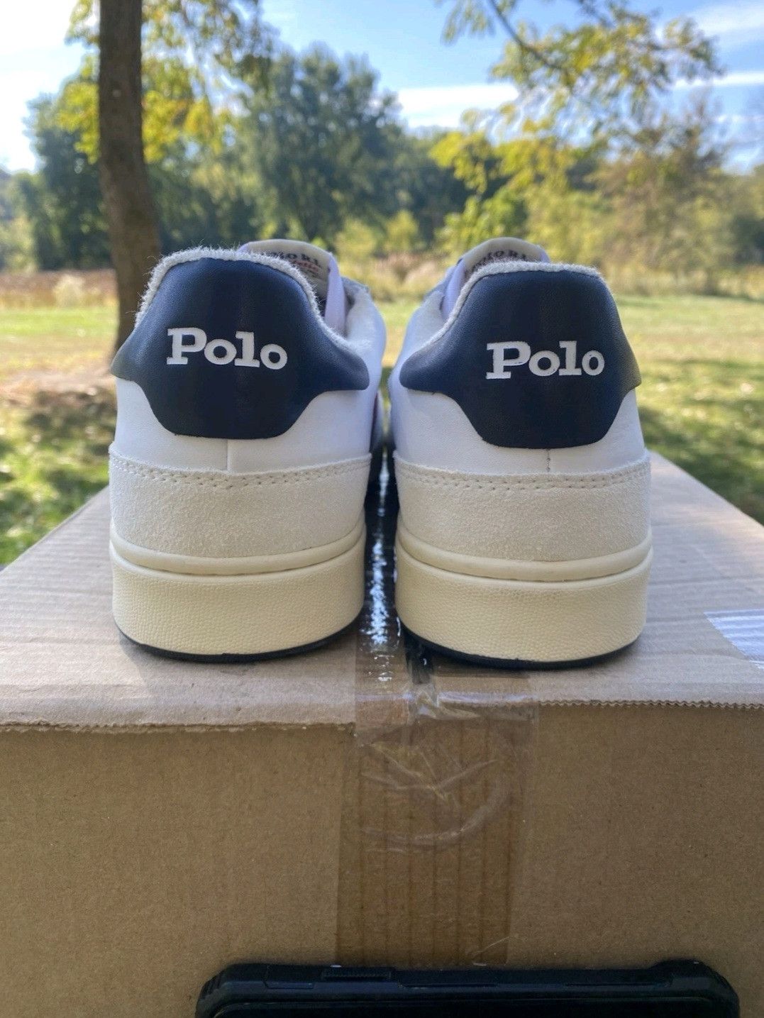 Ralph Lauren Ralph Lauren Polo Court Sneakers White Navy Red Retro 003 Size US 11.5 / EU 44-45 - 5 Thumbnail