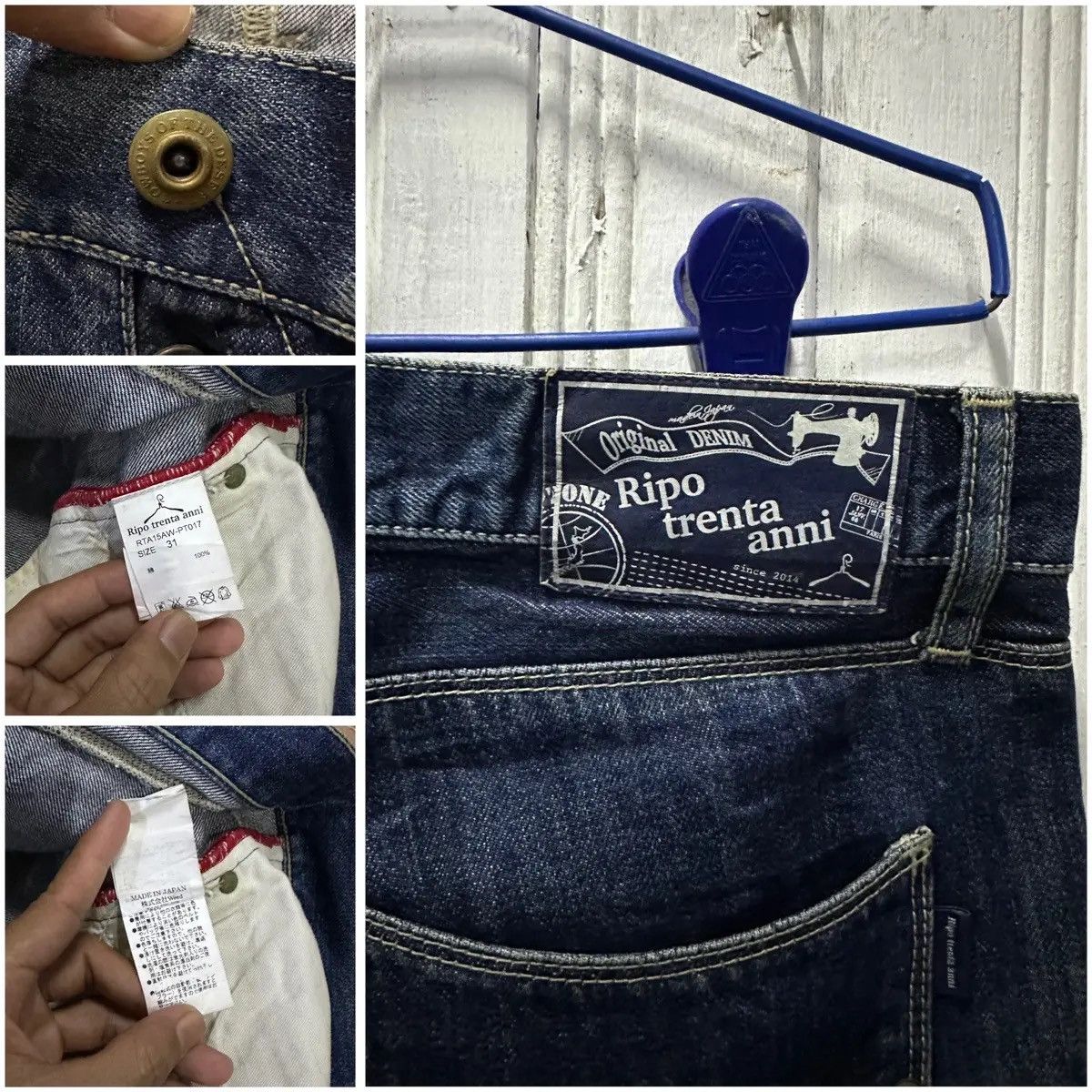 Japanese Brand Redline/Selvedge W33 L32 Vintage RIPO TRENTA ANNI Denim Pant Size US 33 - 22 Thumbnail