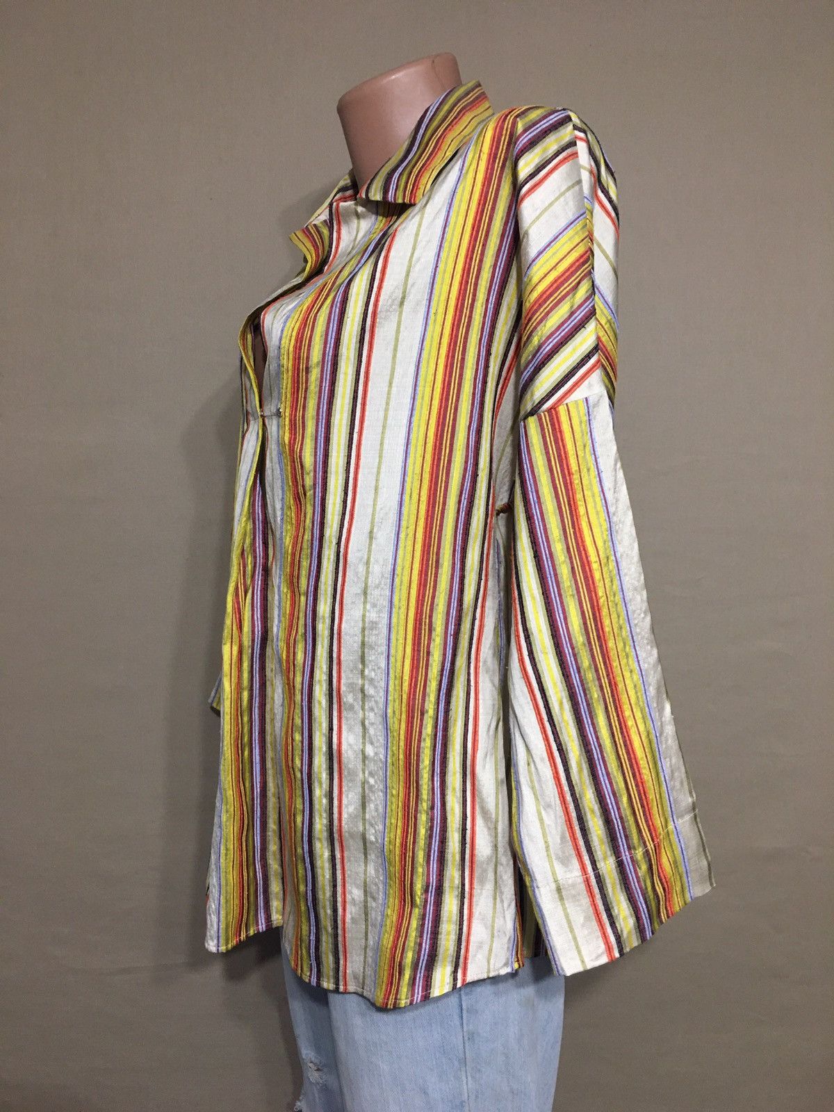 Akris Akris Punto Silk Multicolor Striped Blouse Shirt Size EU 34 Size S / US 4 / IT 40 - 4 Thumbnail
