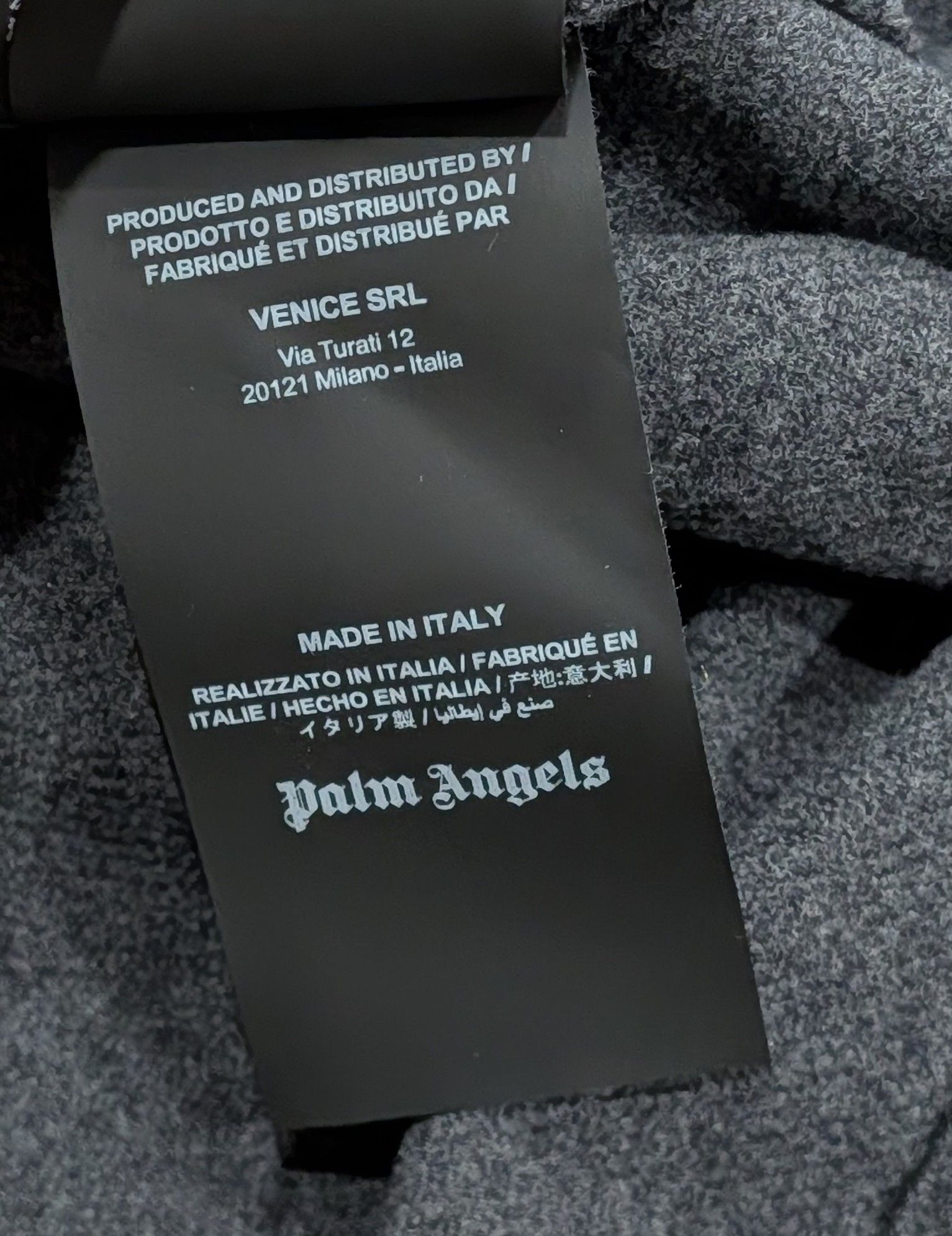 Palm Angels PALM ANGELS Logo Cotton Overshirt Anthracite 48 Size US M / EU 48-50 / 2 - 7 Thumbnail