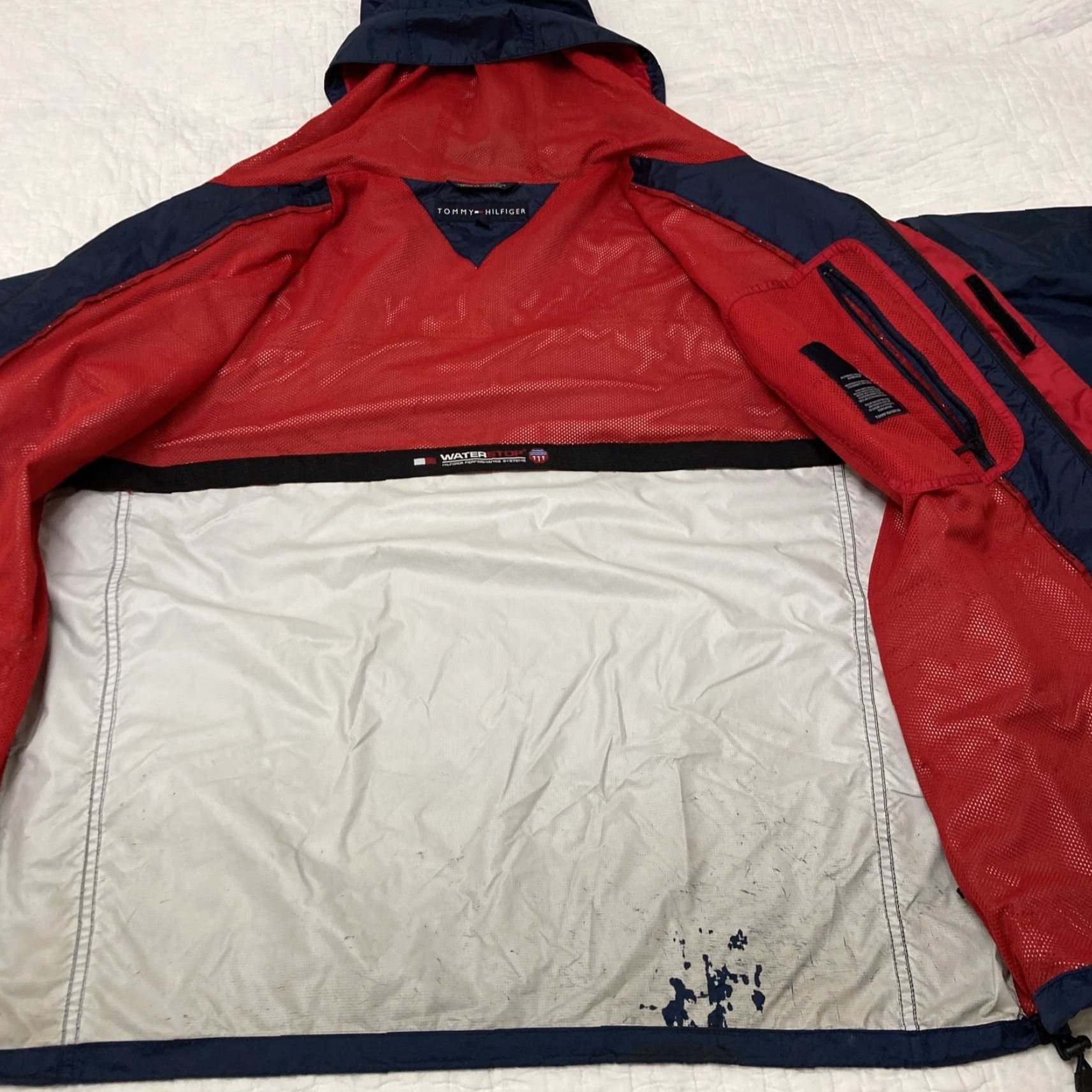Tommy Hilfiger Tommy Hilfiger Jacket Windbreaker Hooded Water Resistant Full Zip Blue Men XL Size US XL / EU 56 / 4 - 5 Thumbnail
