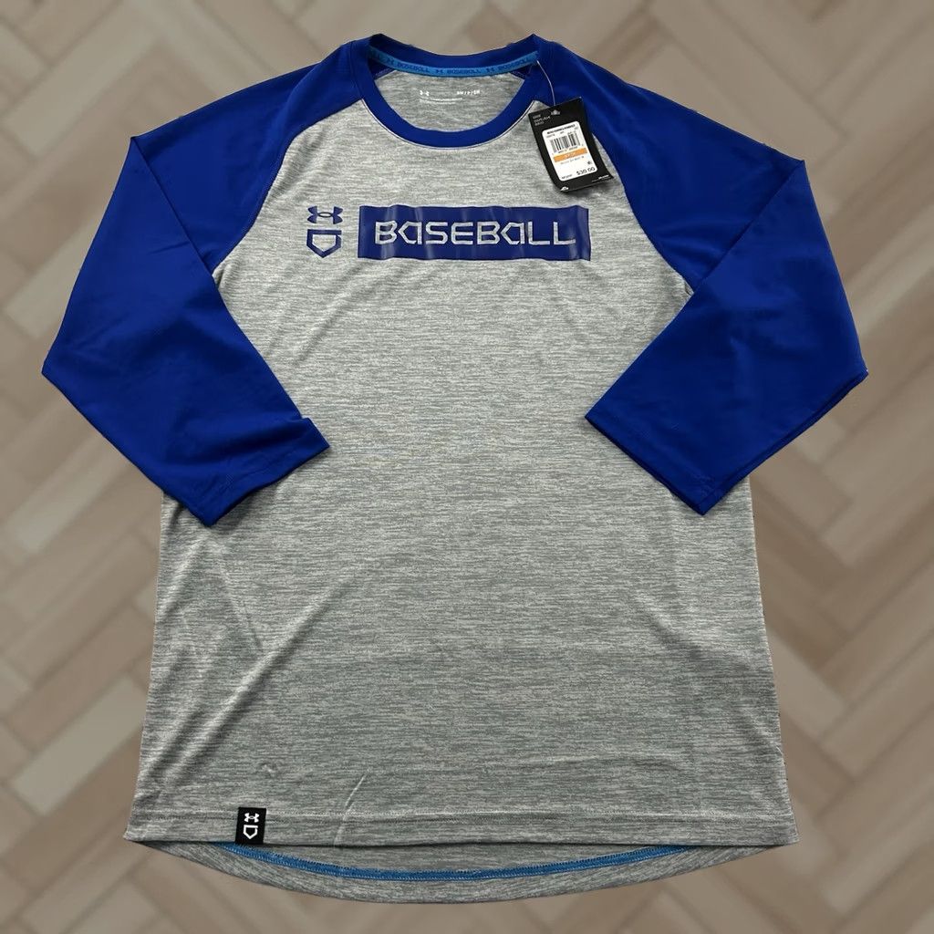 Under Armour Under Armour Baseball T Shirt 3/4 Sleeve Men Small Blue Gray Shirt Size US S / EU 44-46 / 1 - 1 Thumbnail