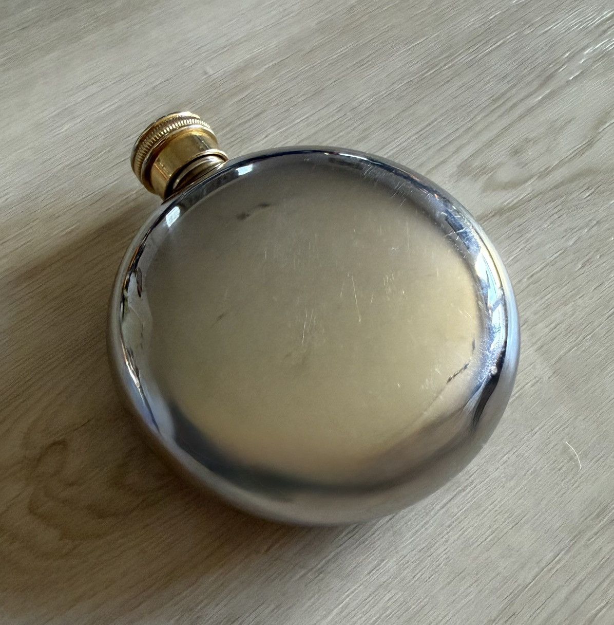 Vintage Vintage Jameson Whiskey Round Hip Flask Brass Screw Top Size ONE SIZE - 4 Thumbnail