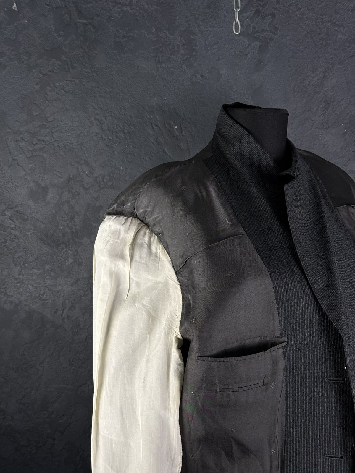 Valentino VTG 80s Valentino Uomo Men's Wool Blazer Italy Size 54 R Size 54R - 16 Thumbnail