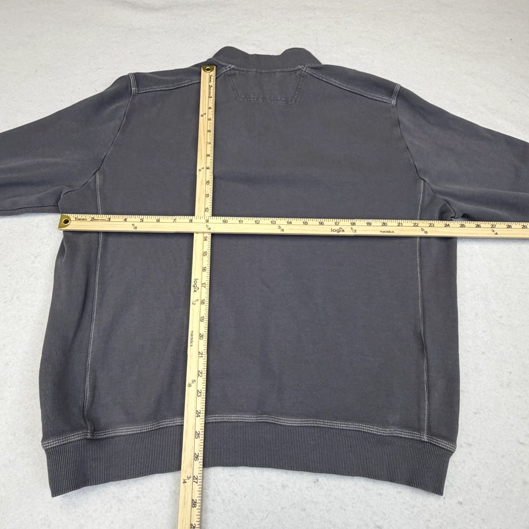 Tommy Bahama Tommy Bahama Sweater Mens XL Gray Quarter Zip Mock Neck Pullover Logo Knit Top Size US XL / EU 56 / 4 - 5 Thumbnail